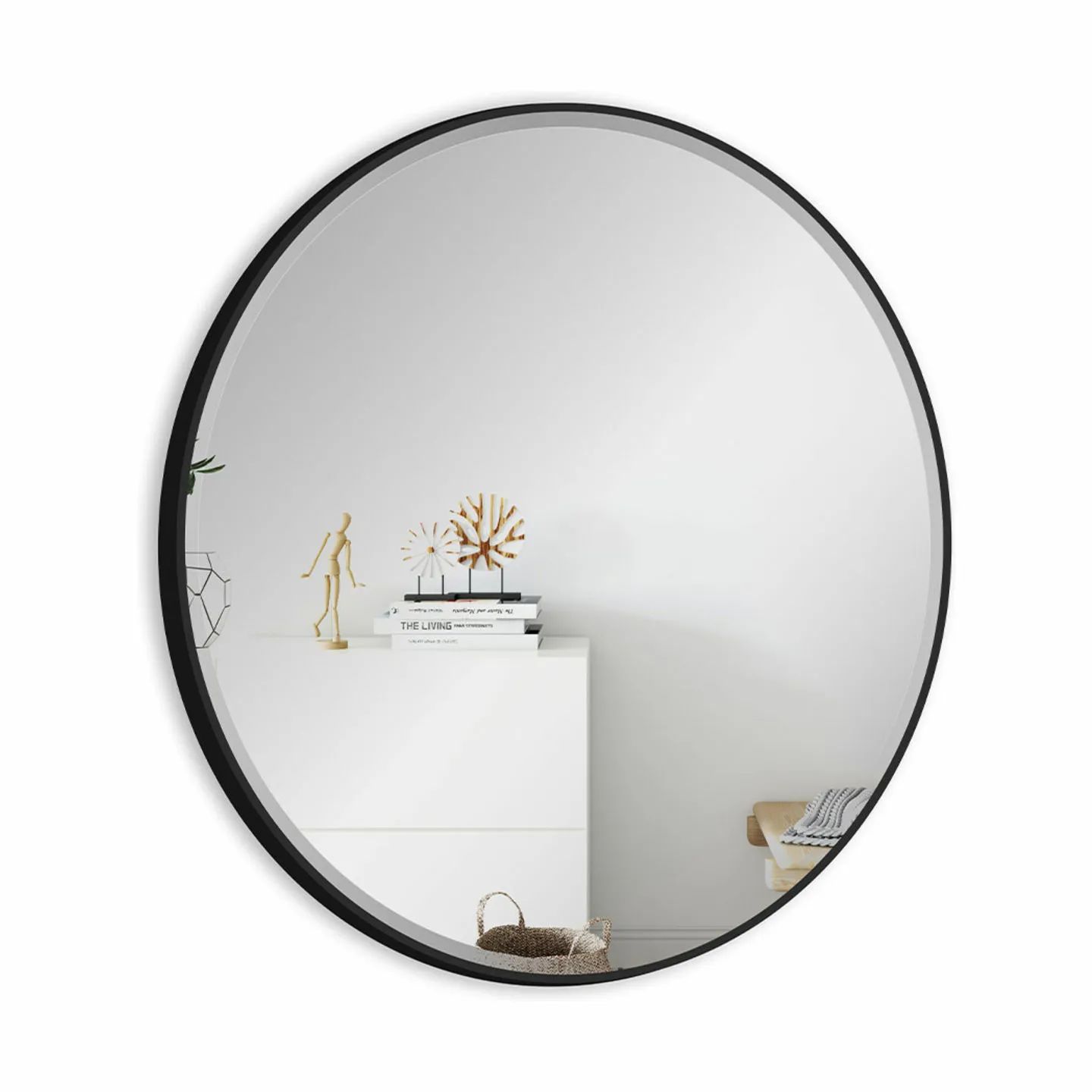 Incado Spejle Circle Spejl i Sort , 80 cm, 1