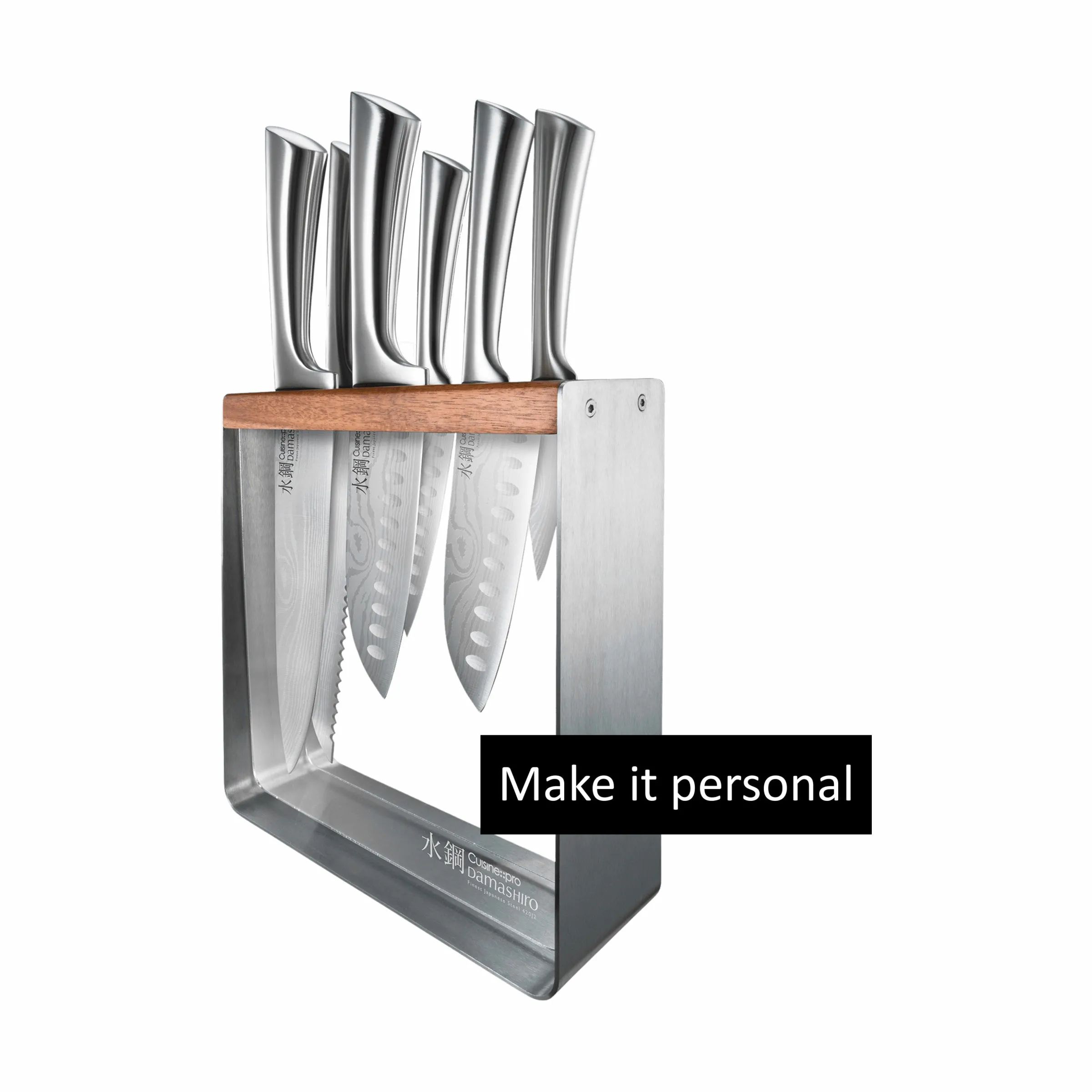 THE CUSTOM CHEF™ Knivblokke med knive Cuisine::pro®
Damashiro® Cuisine::pro Damashiro Kinzoku Knivblok - 7 dele i Sølvfarvet, 1