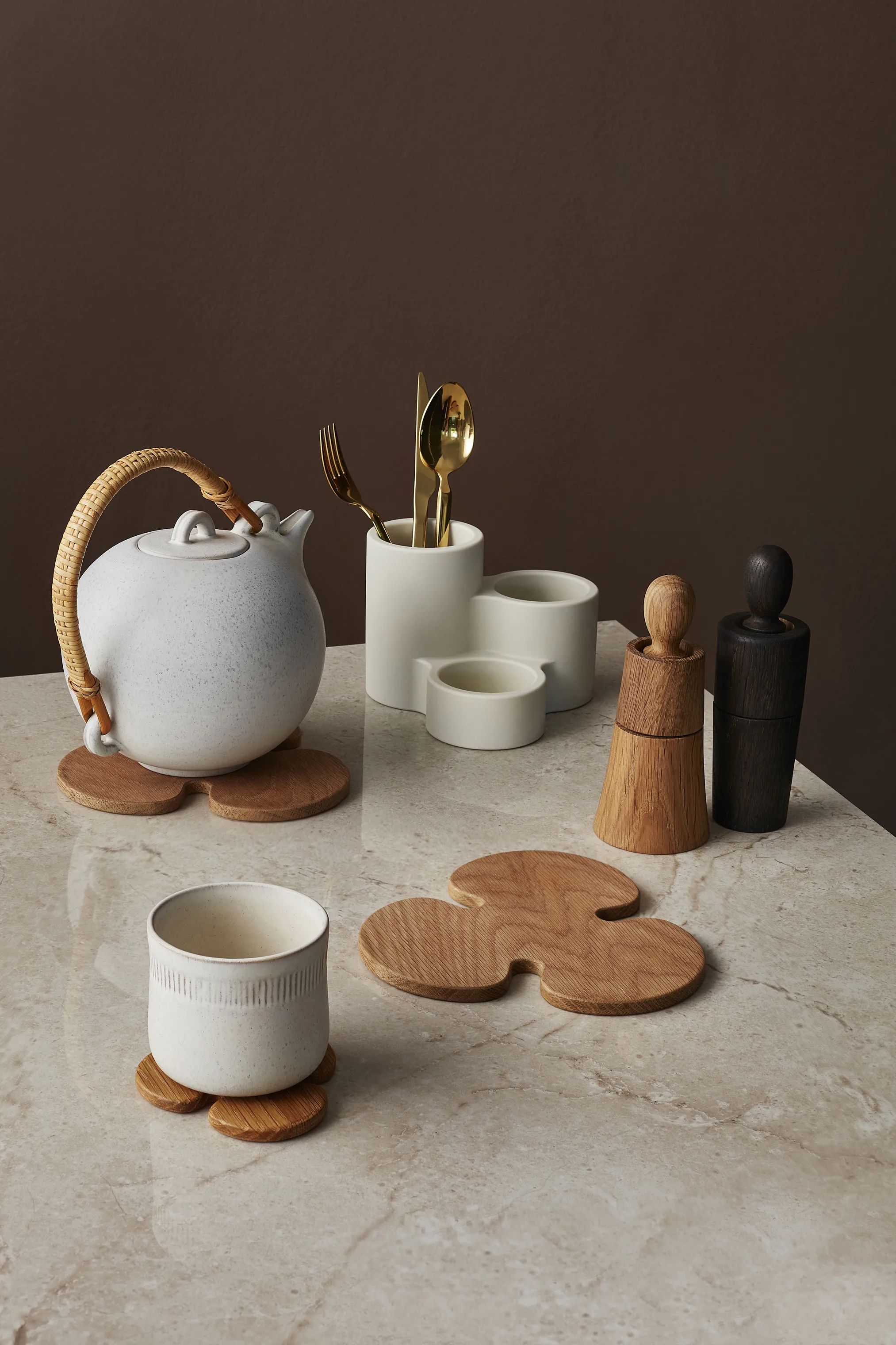 Spring Copenhagen Kontorartikler Circles Beholder i Beige, 2