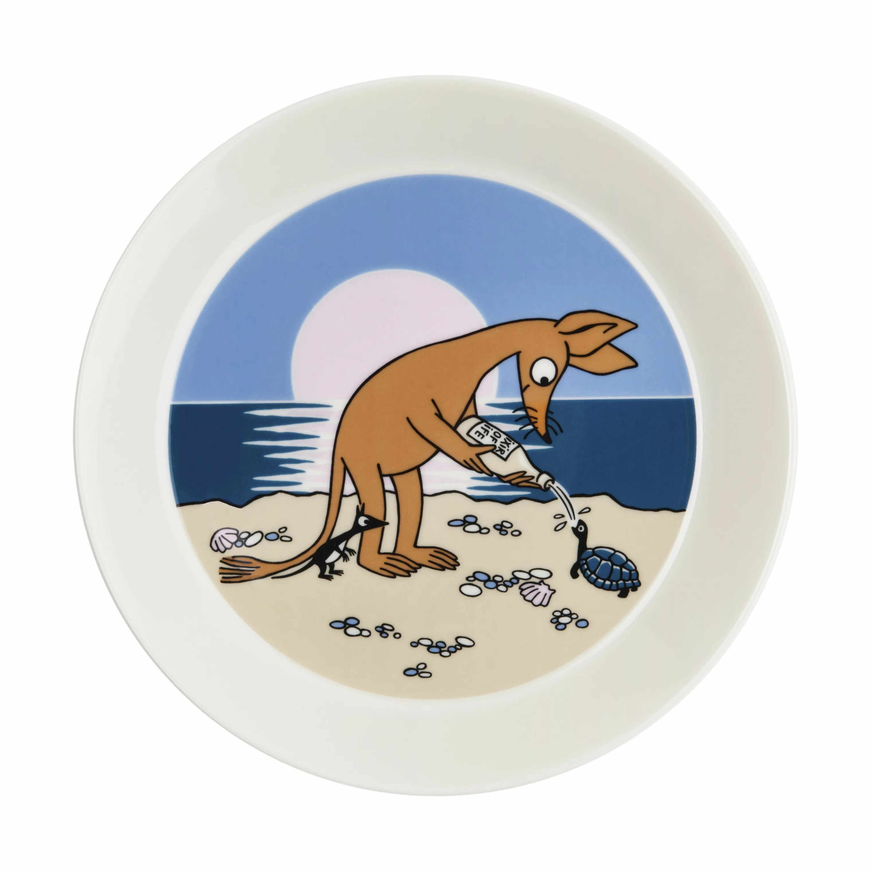 Moomin Arabia Frokosttallerkener Kærester Tallerken - Sniff i Sniff og skildpadde - blå, 1
