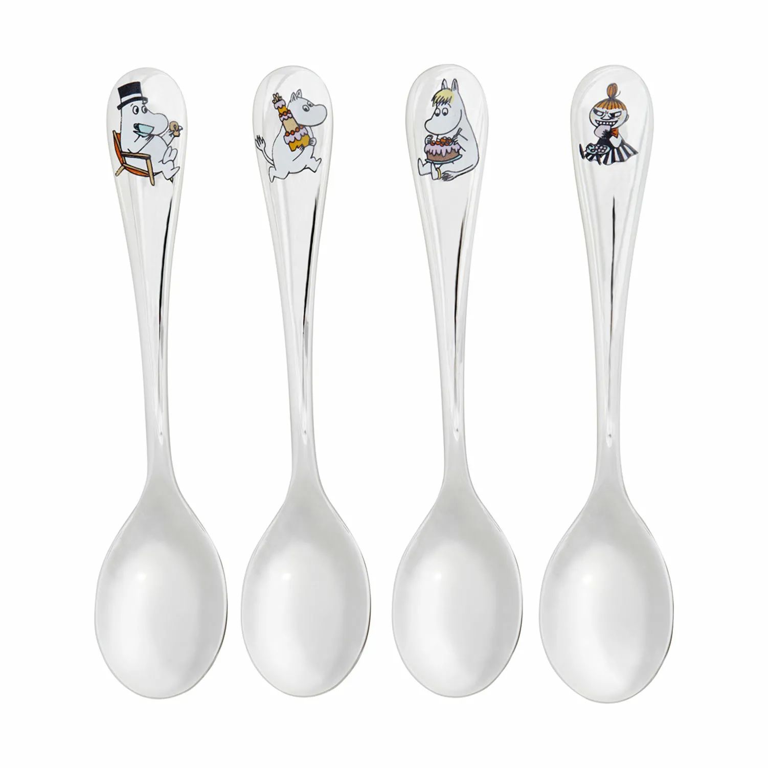 Moomin Arabia Kaffe- og teskeer Festlige Øjeblikke Teske - 4 dele i Multifarvet, 14,2 cm, 1