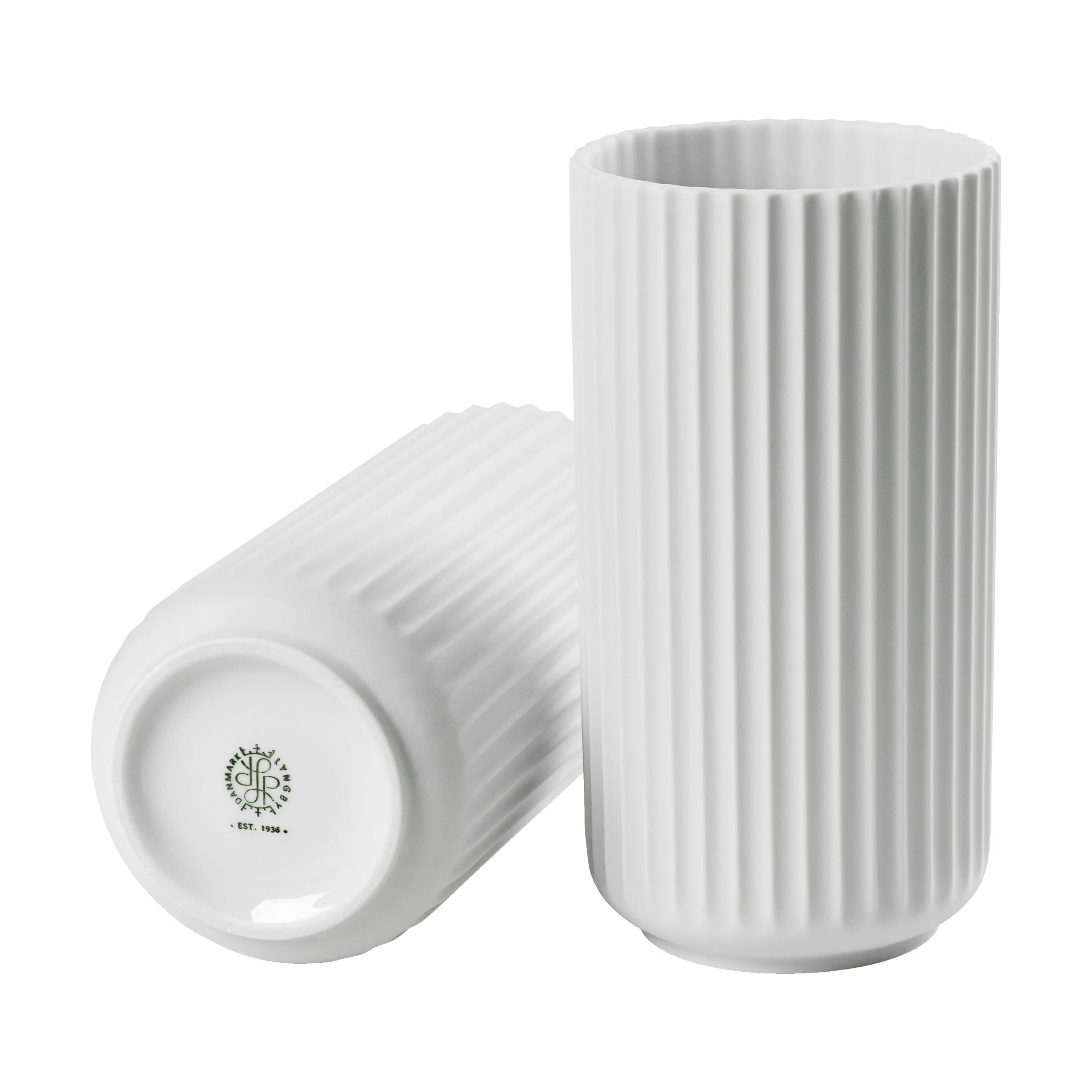 Lyngby Porcelæn Vaser Vase i Mat hvid, 20 cm, 2