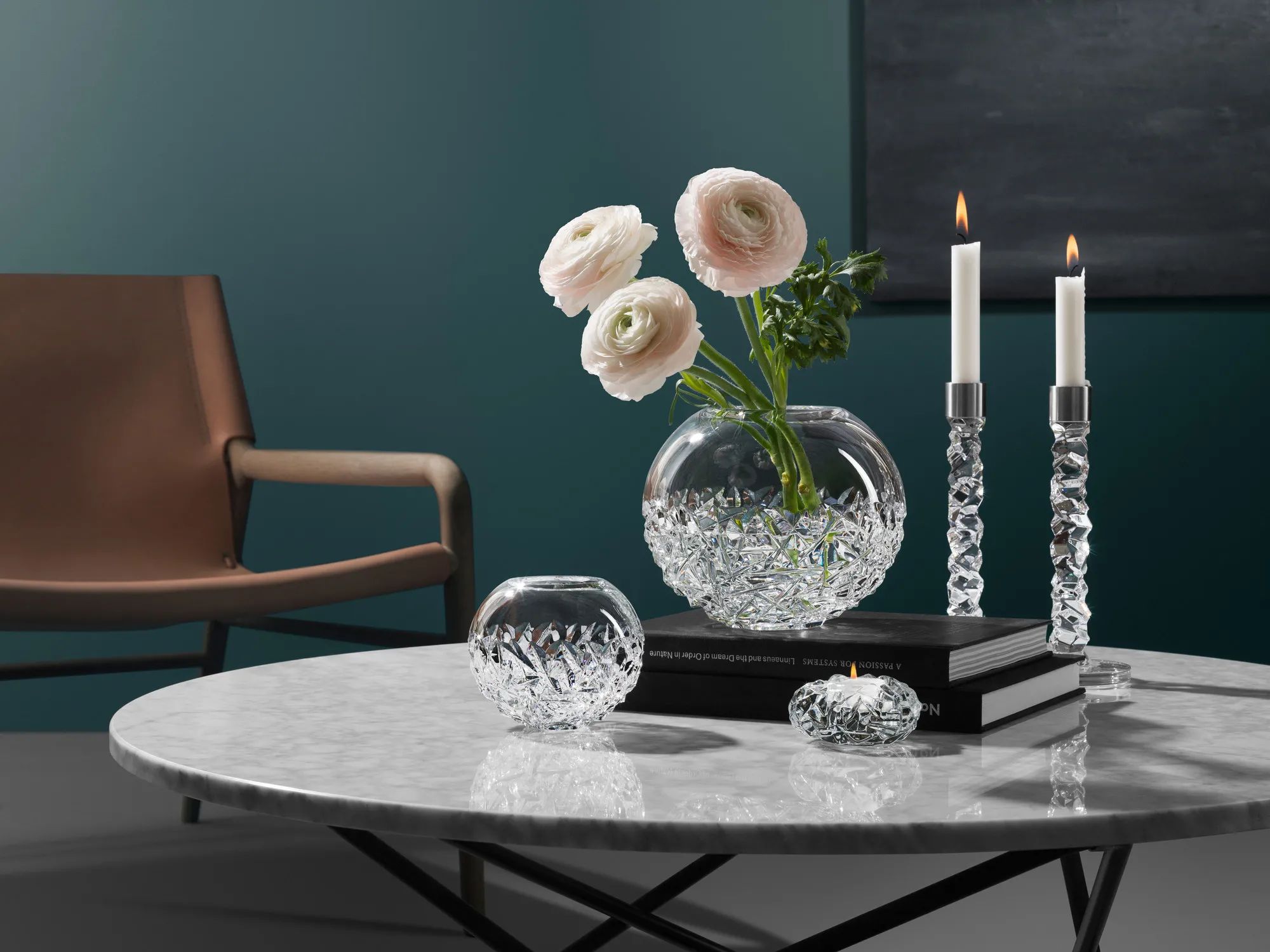 Orrefors Kronelysestage Carat Lysestage i Klar/stål, 29,7 cm, 2