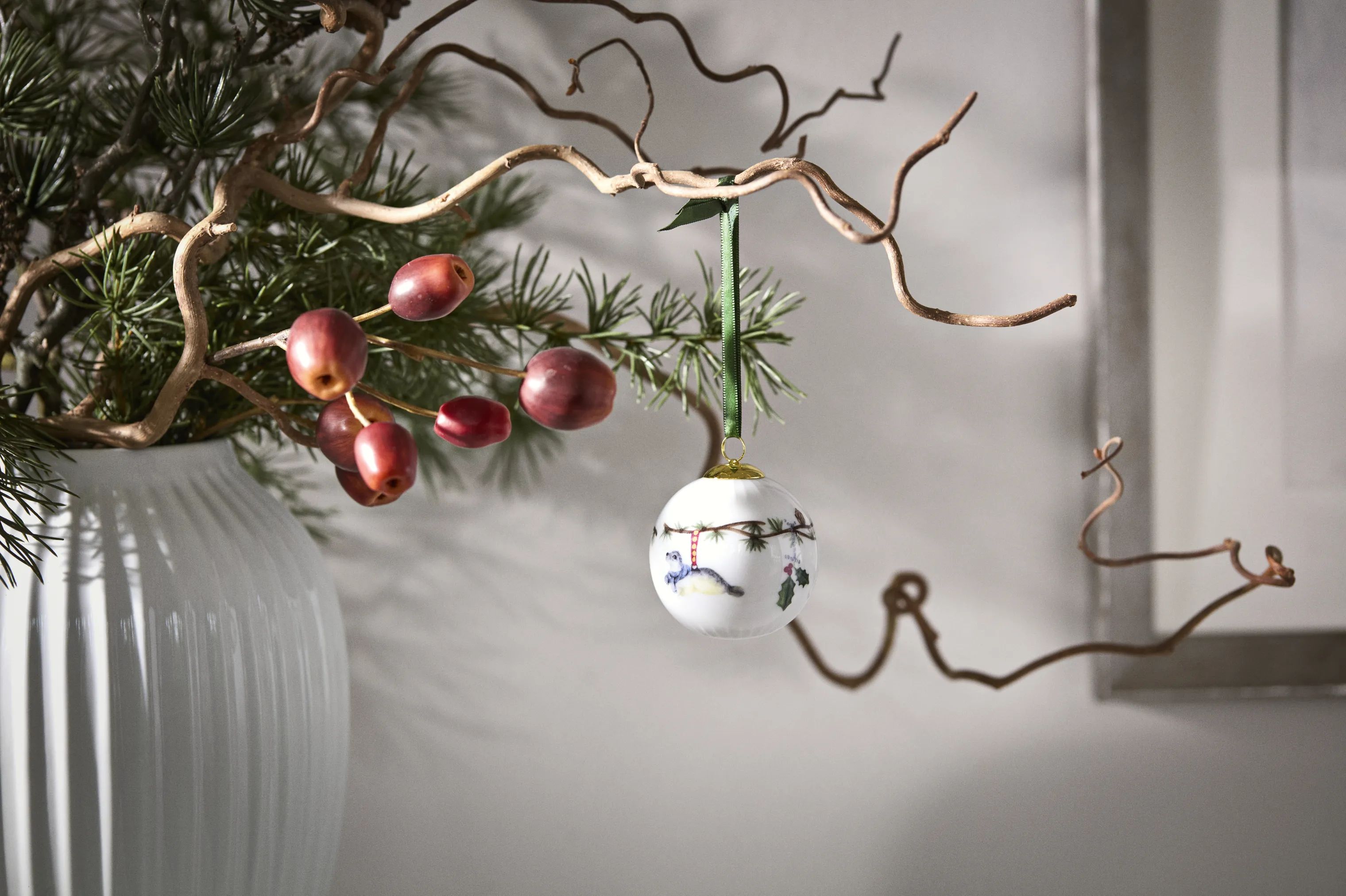 Kähler Julekugler Hammershøi Jul Julekugle 2026 i Hvid m. deko, 2