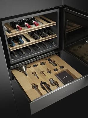 Smeg Øvrigt bartilbehør Classic Sommelierskuffe CPS315X i Stål, 2