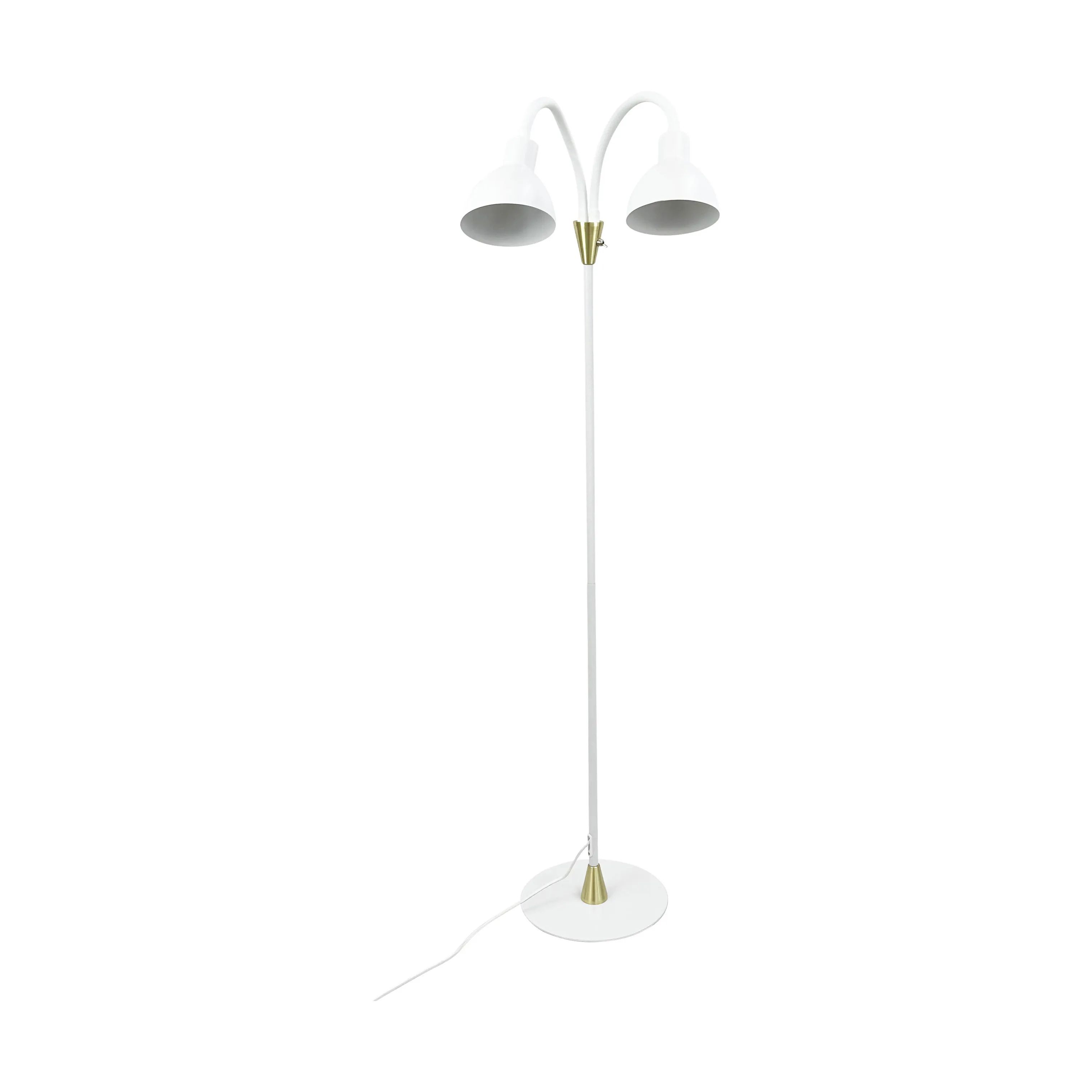 Dyberg Larsen Gulvlamper Lilje Gulvlampe i Hvid/Messing, 1