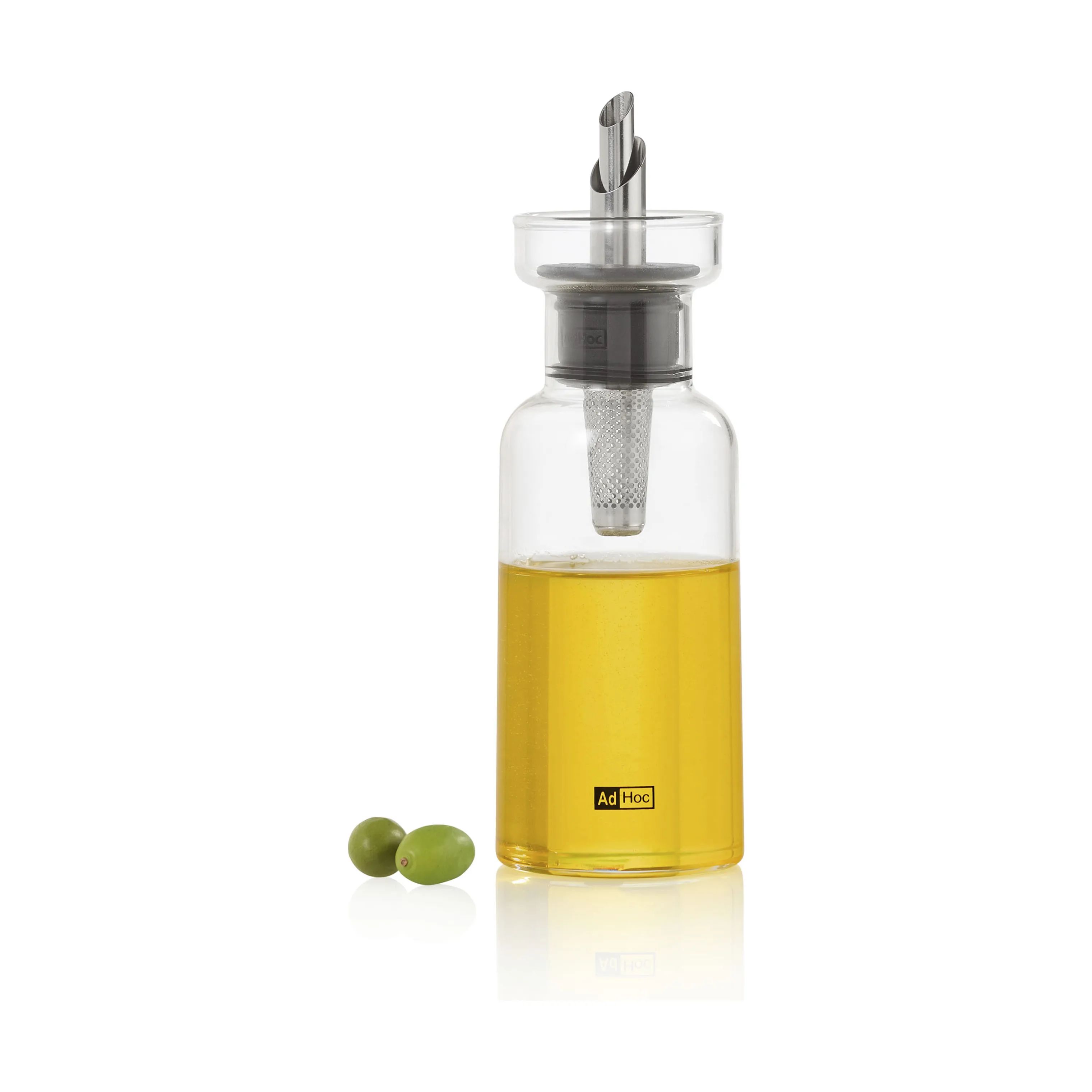 AdHoc Olie- og eddikeflasker AromaPour Olie-/eddikedispenser i stål, 120 ml, 3