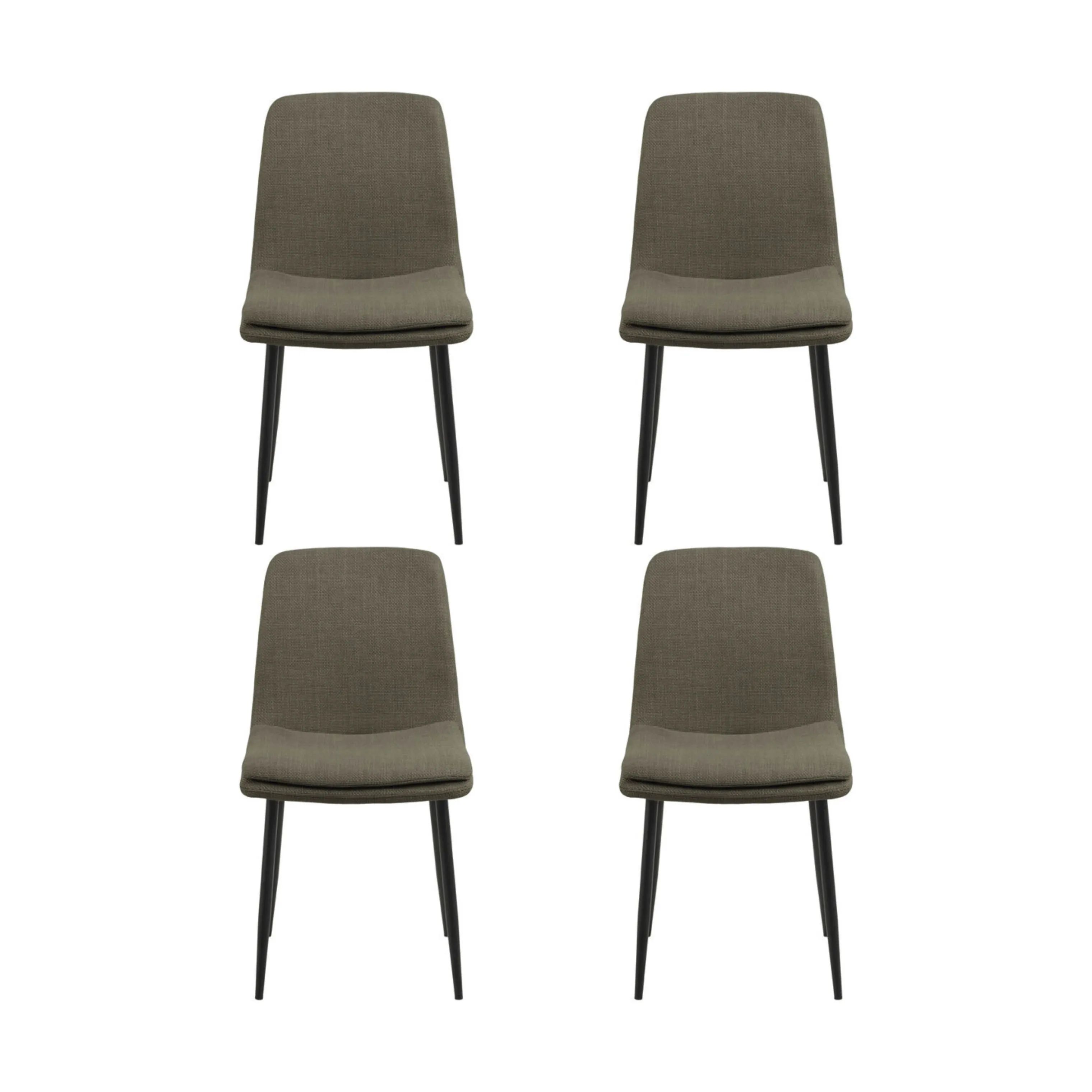 CASA Living Spisebordsstole Becca Spisebordsstol - 4 stk. i Grøn, 4 stk., 1