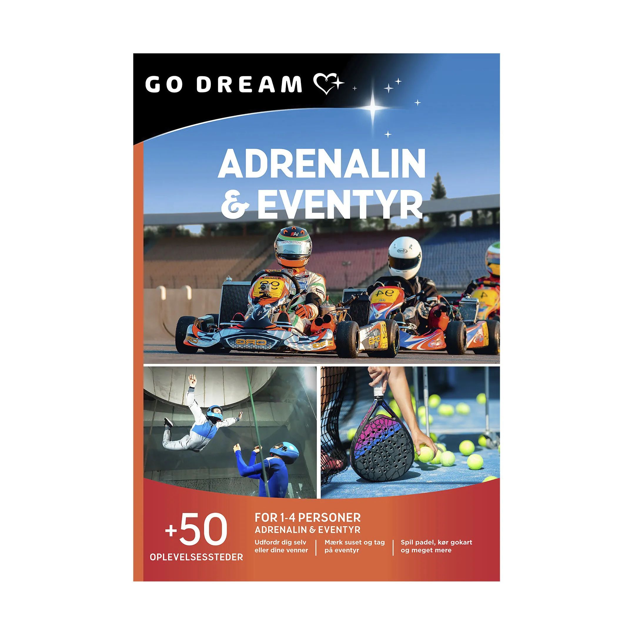 Gavekort - Adrenalin & eventyr, Multifarvet, large