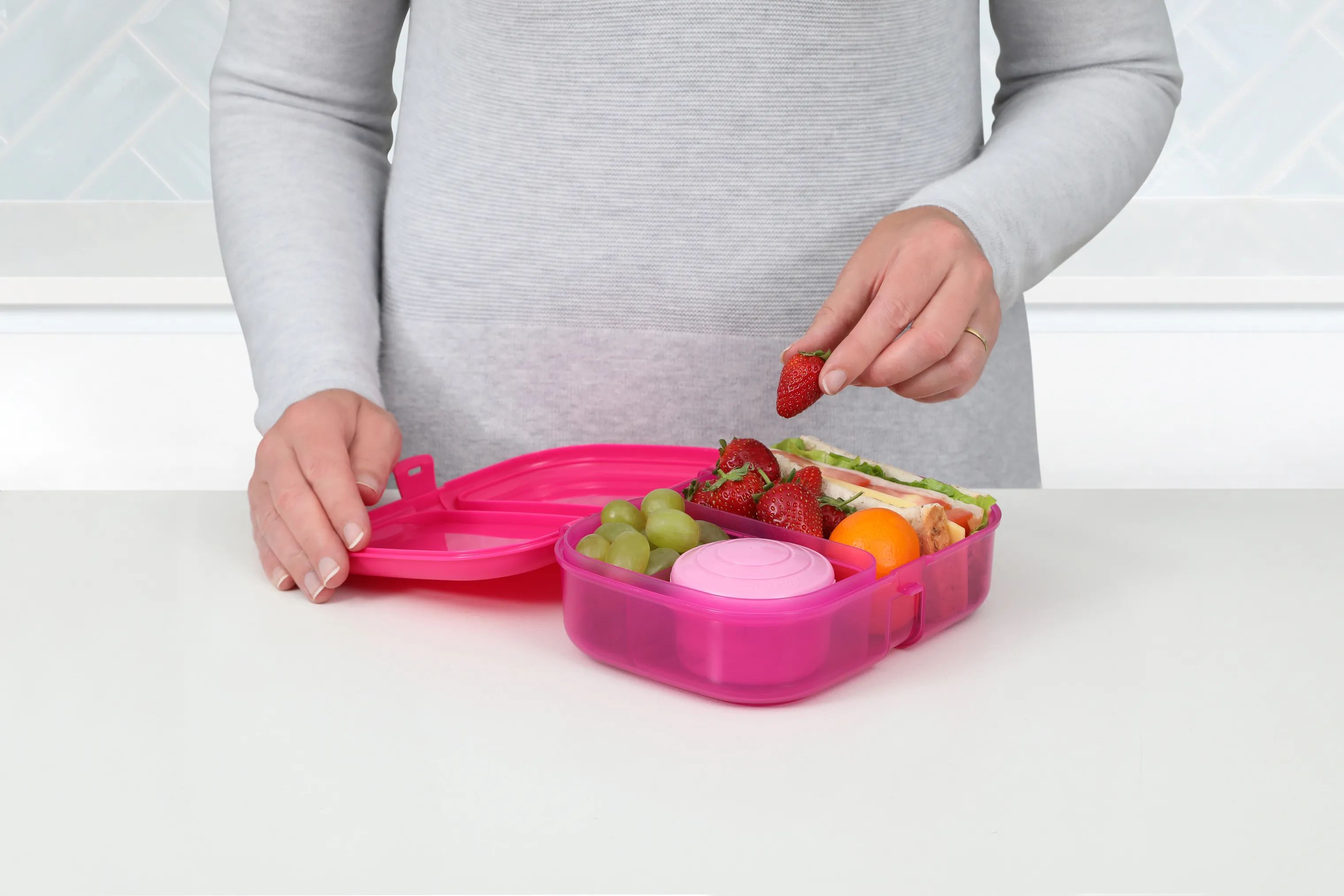 Sistema Madkasser Ribbon Madkasse i Pink, 3