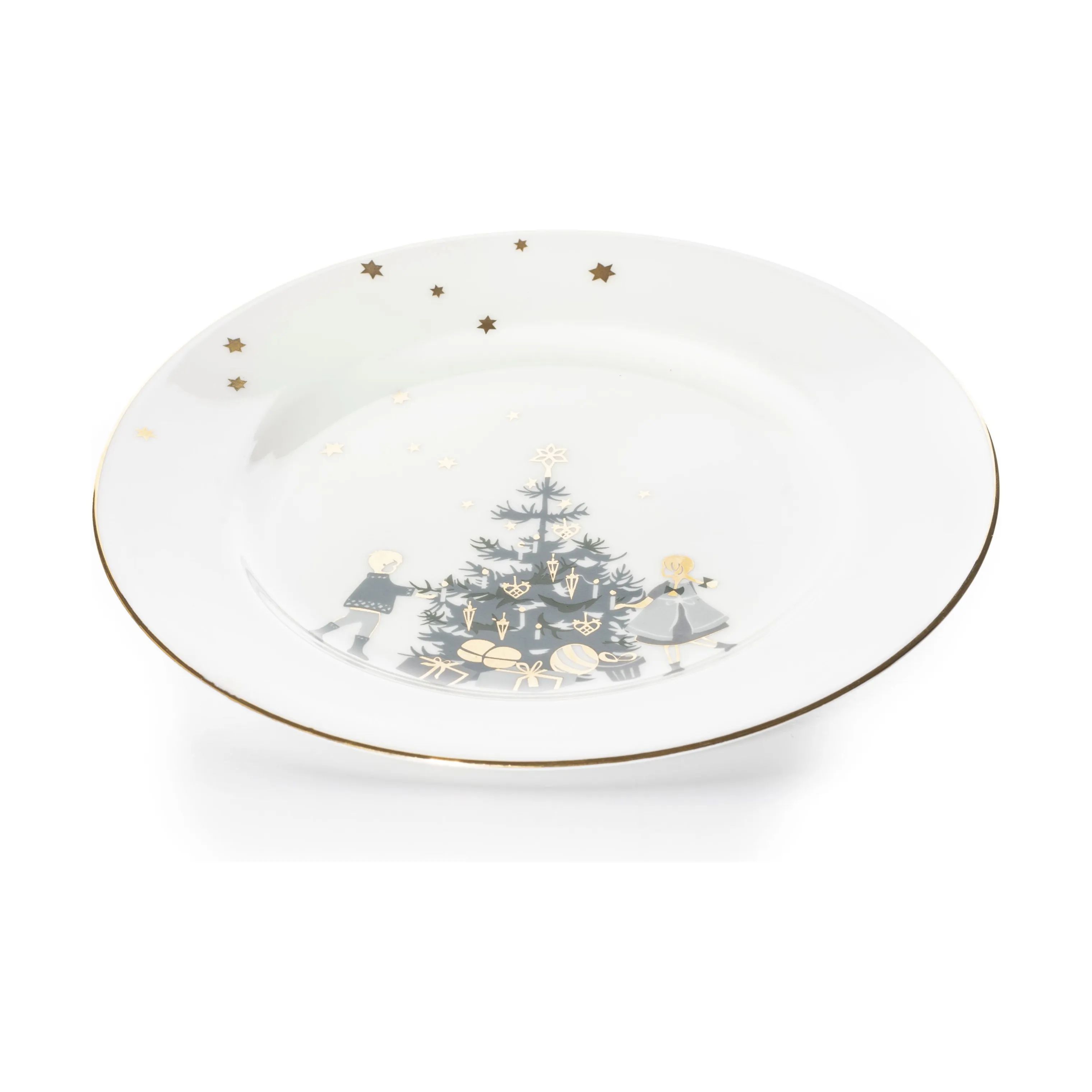 Jette Frölich Design Frokosttallerkener Design Tallerken Vinterstjerner i Hvid, 4