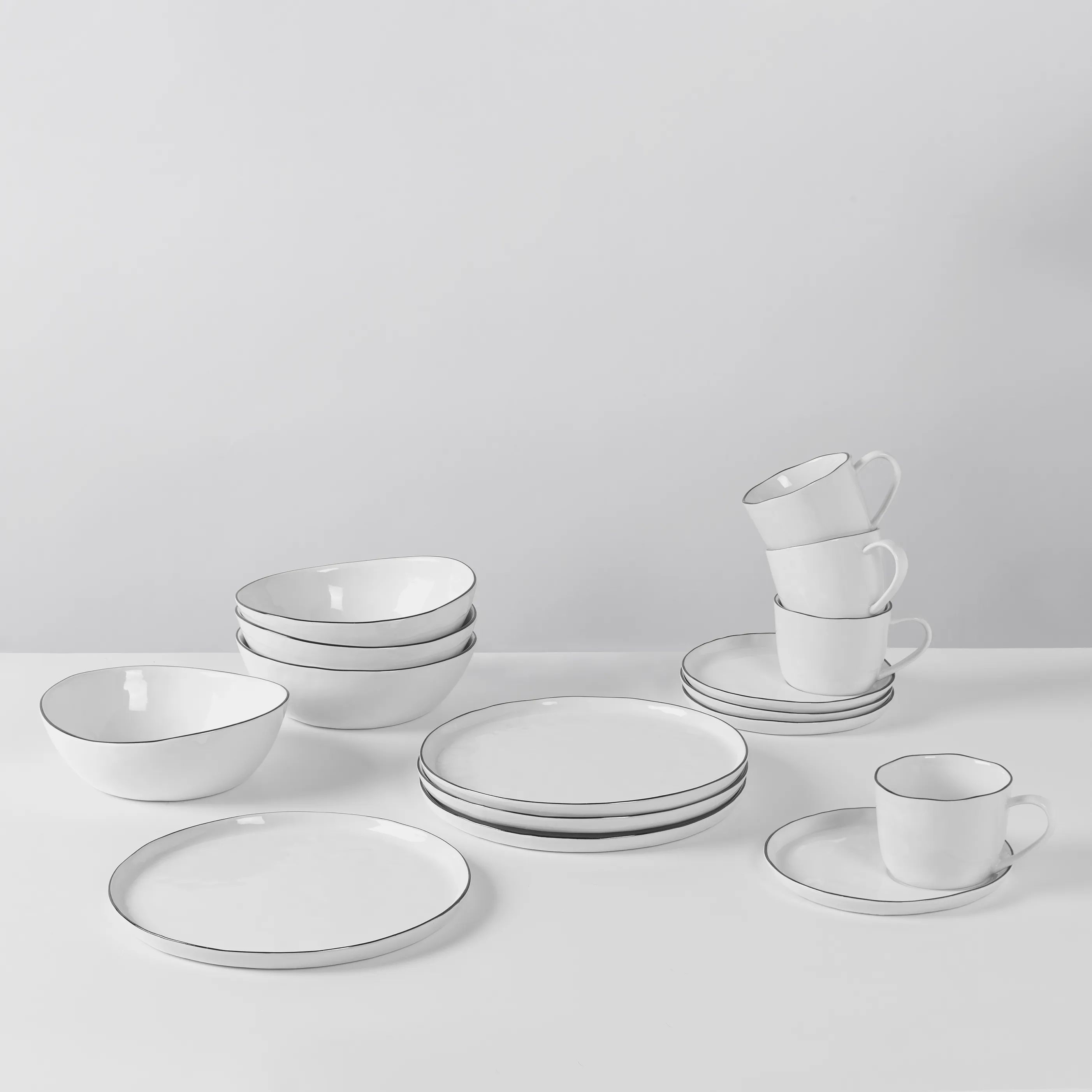 Broste Copenhagen Frokosttallerkener Salt Morgenmadssæt - 12 dele i 12 stk., 2