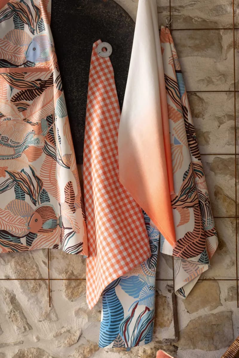 Winkler Viskestykker Tie&Dye Viskestykke  - 6 stk. i Peach, 3