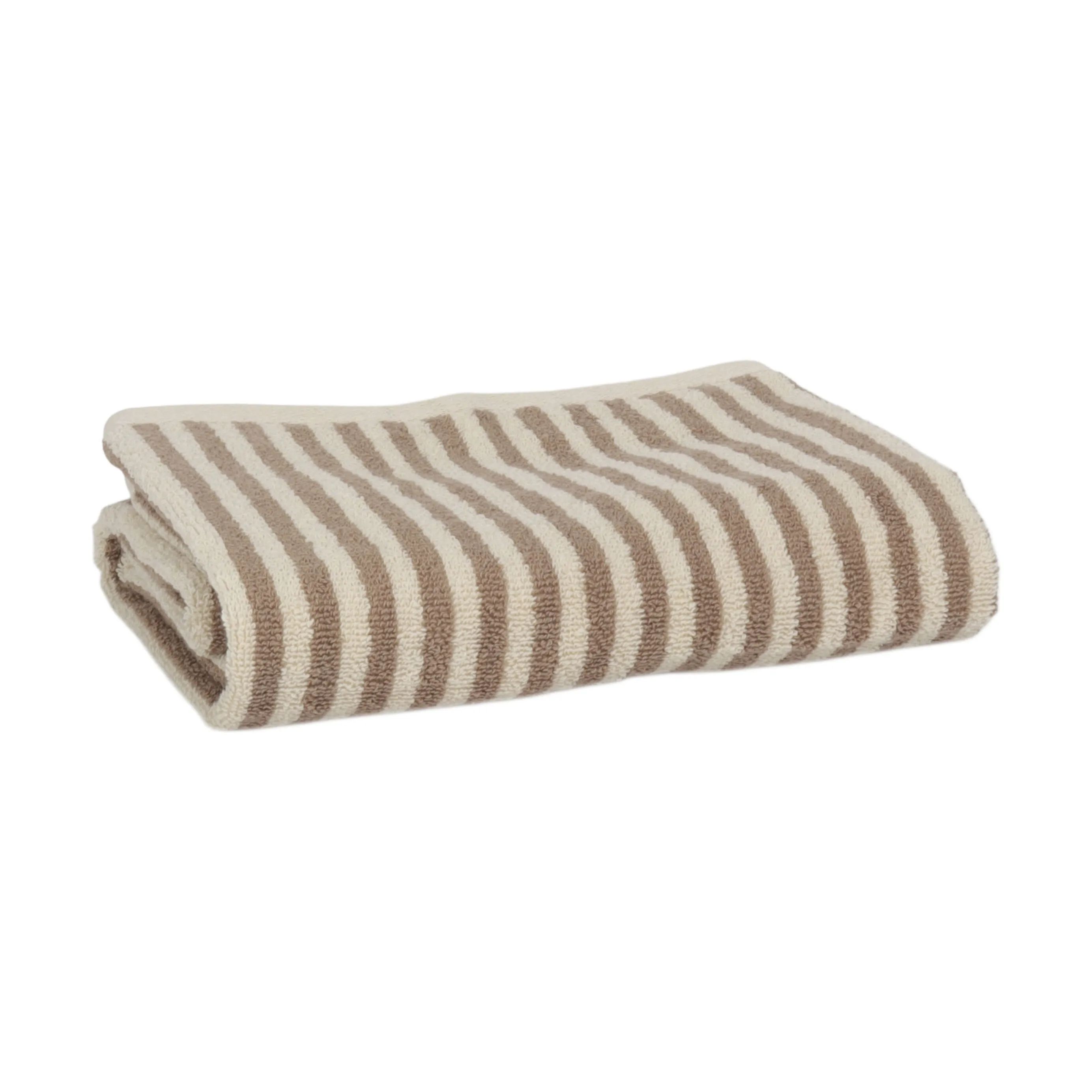 CASA Living Håndklæder Charmant Håndklæde i Brun bred stribe, B70 x L140 cm, 1