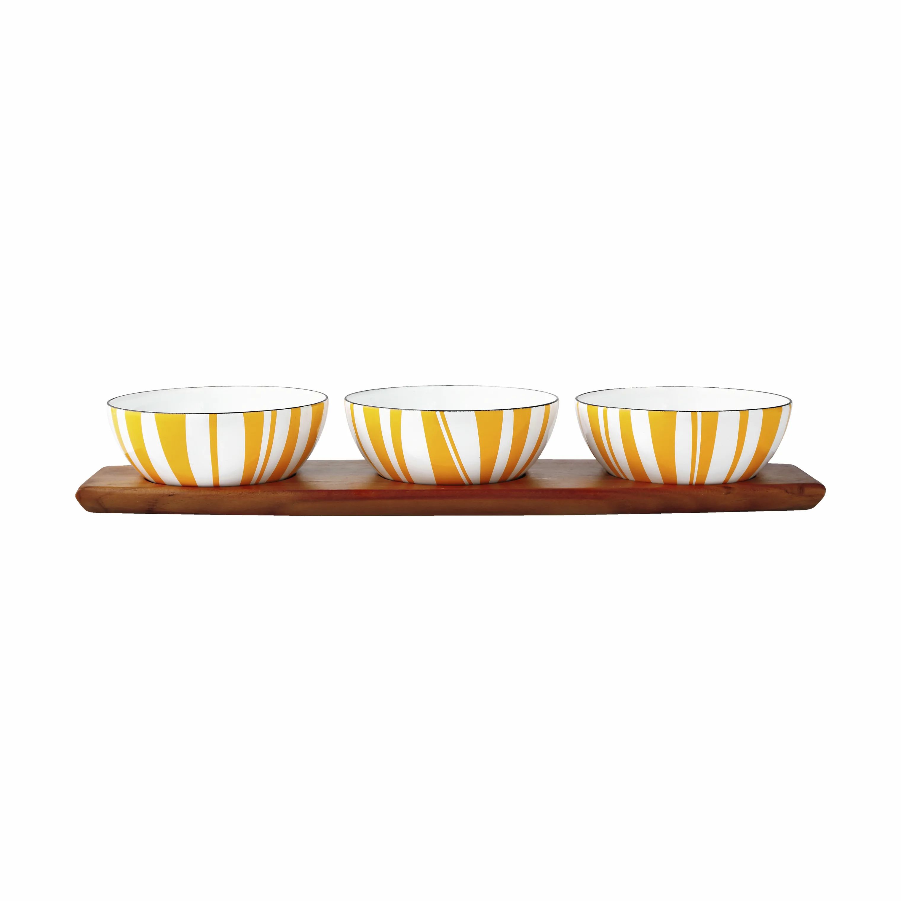 Cathrineholm Skåle Stripes Snacksæt i Gul, 10 cm, 1