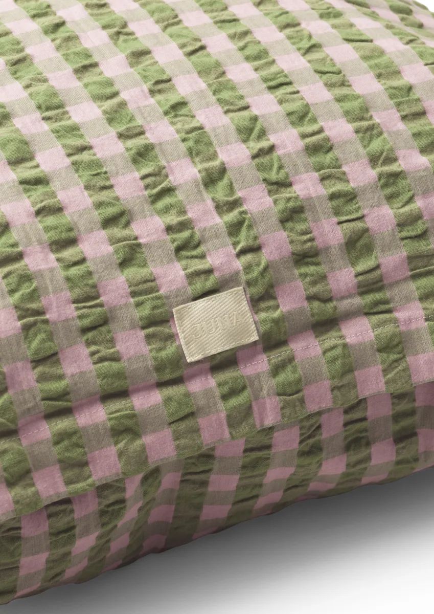 Juna Hovedpudebetræk Bæk&Bølge Pudebetræk i Grøn/soft pink, B63 x L60 cm, 3