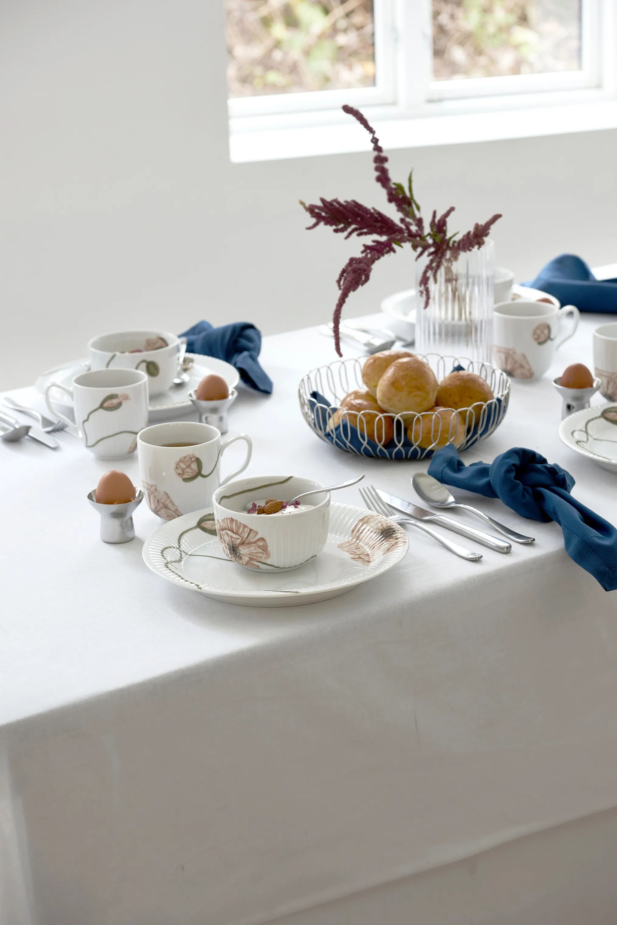 Georg Jensen Æggebægere Alfredo Æggebæger - 2 stk. i Sølvfarvet, 3