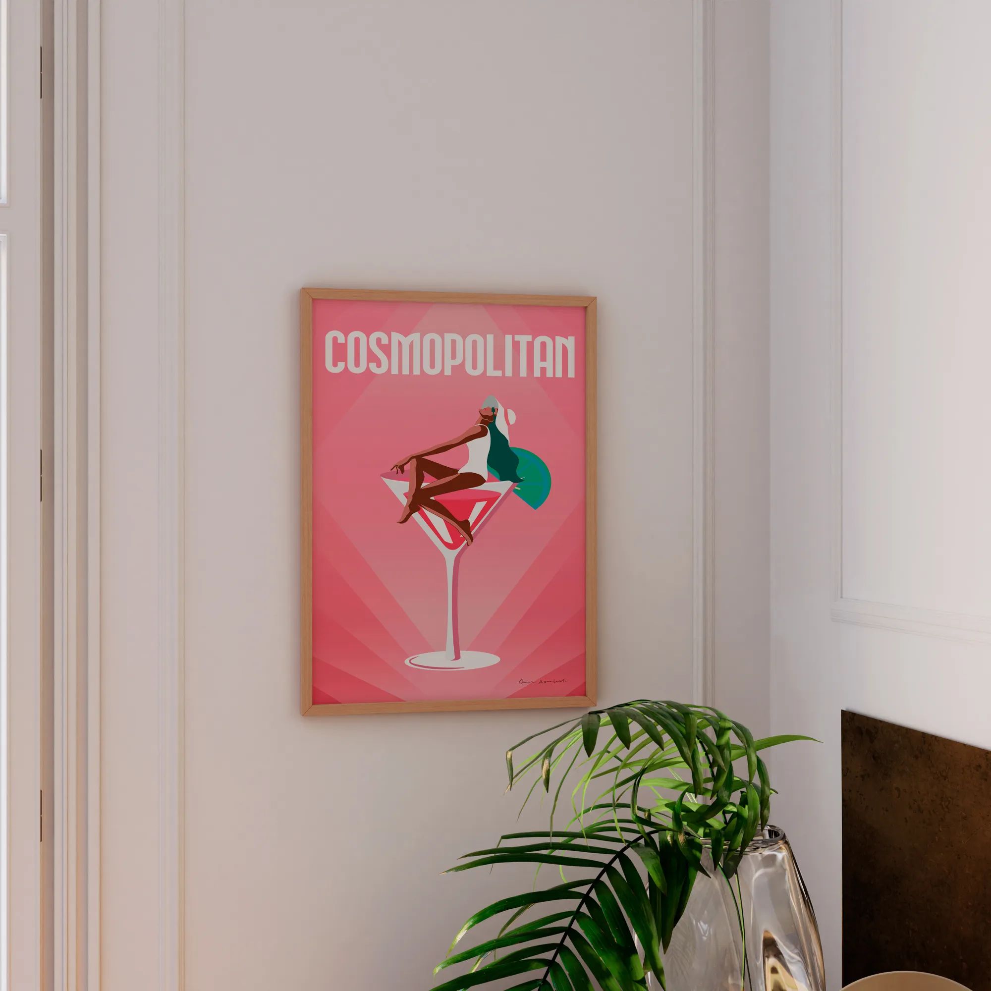 Poster&Frame Plakater Plakat - Cosmopolitan i Multifarvet, B30 x L40 cm, 2