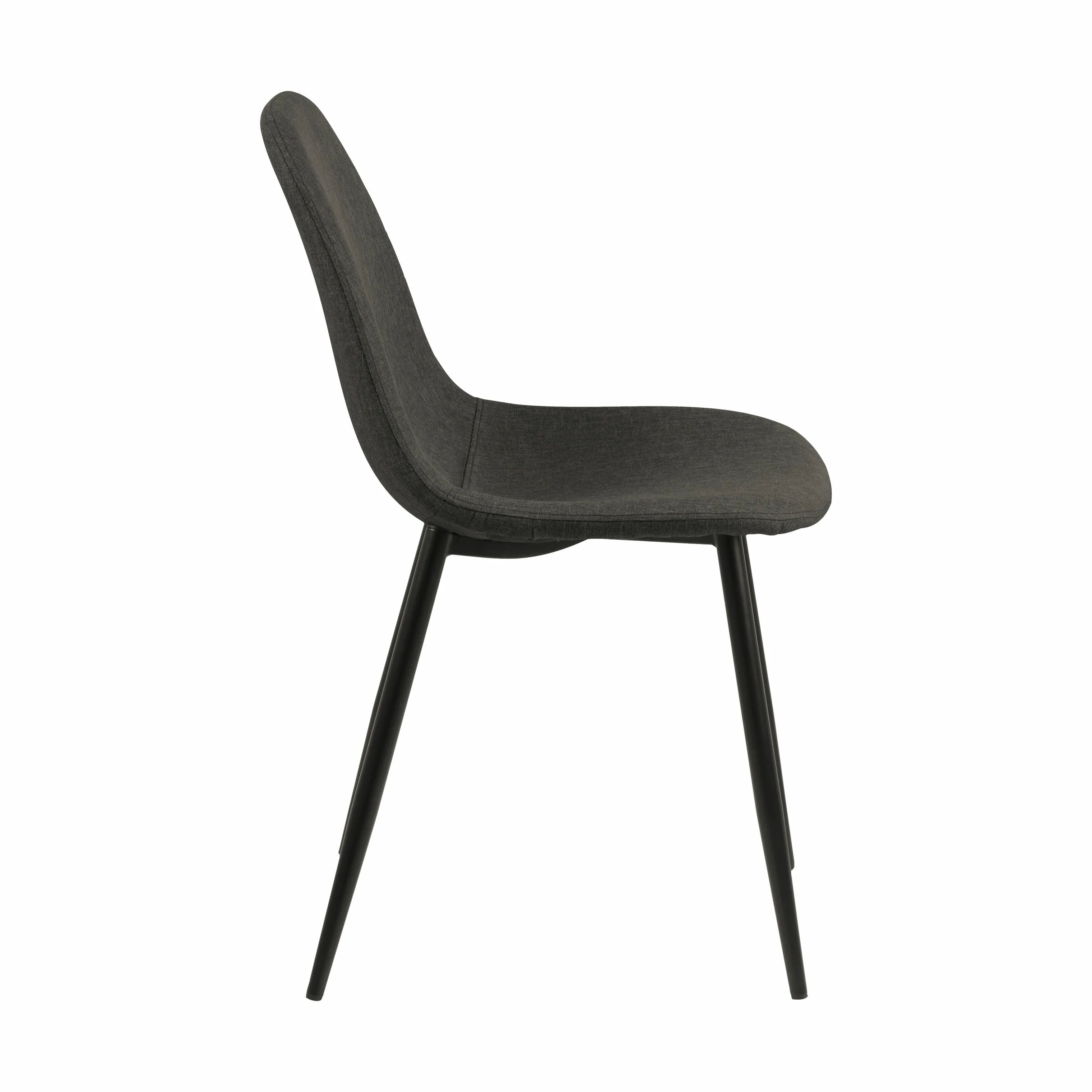 CASA Living Spisebordsstole Wilma Spisebordsstol - 4 stk. i mørkegrå/sort, 4
