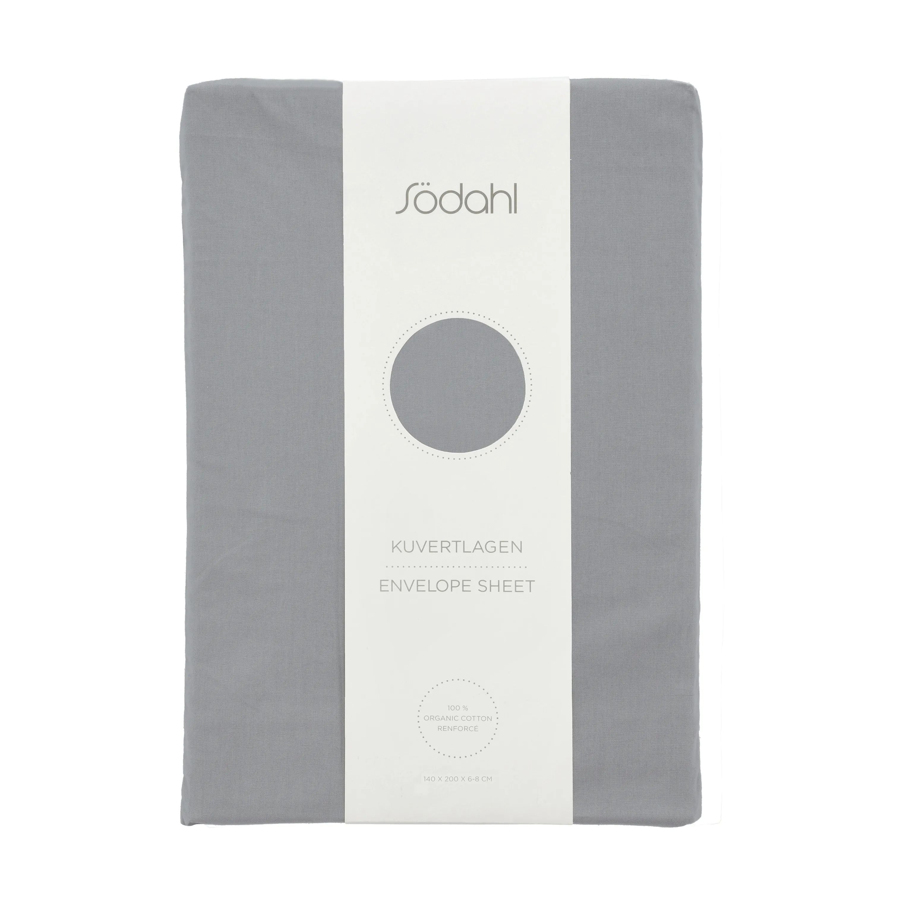 Södahl Lagner Organic Calm Kuvertlagen i Grå, B140 x L200 cm, 1