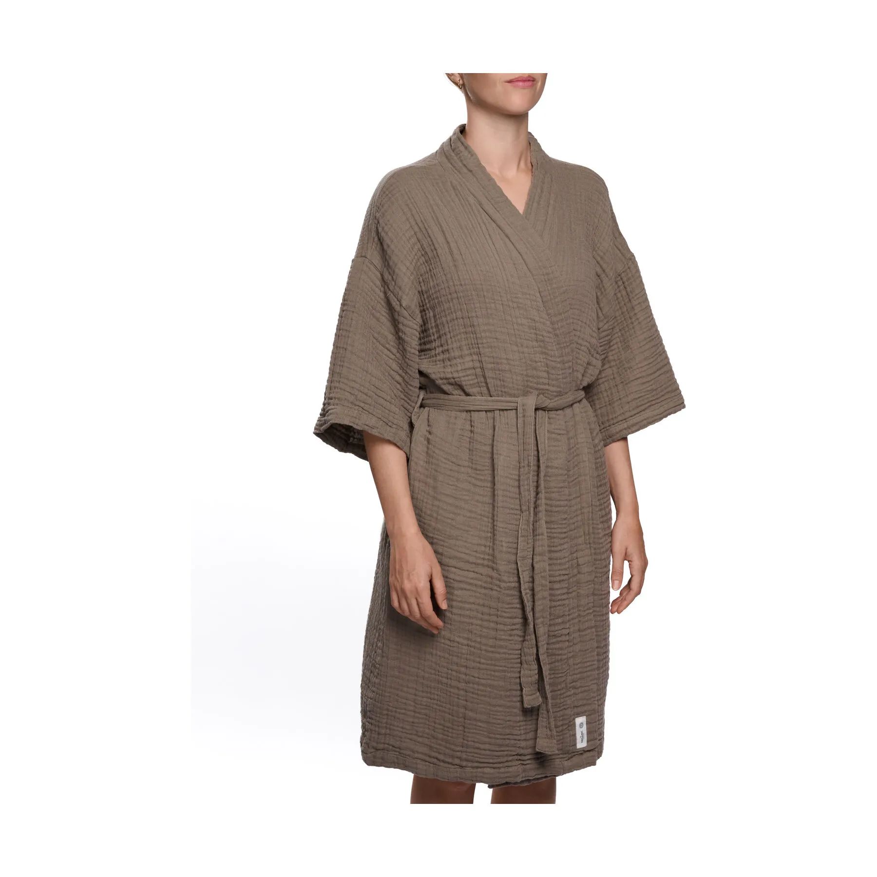 The Organic Company Morgenkåber Fine Badekåbe i Brun, M/L, 5