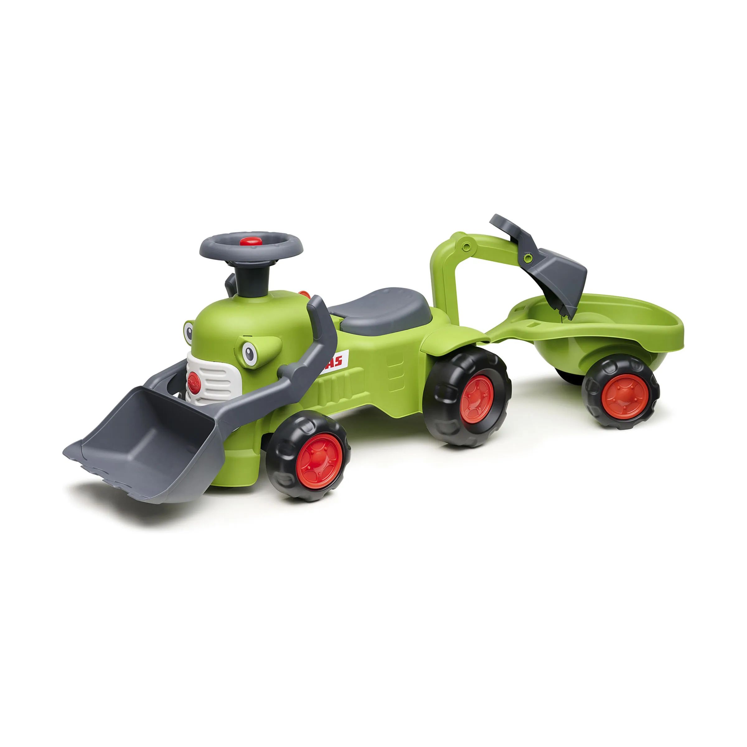 FALK Til børneværelset Traktor med trailor i Grøn/Grå/Rød/Sort, 1
