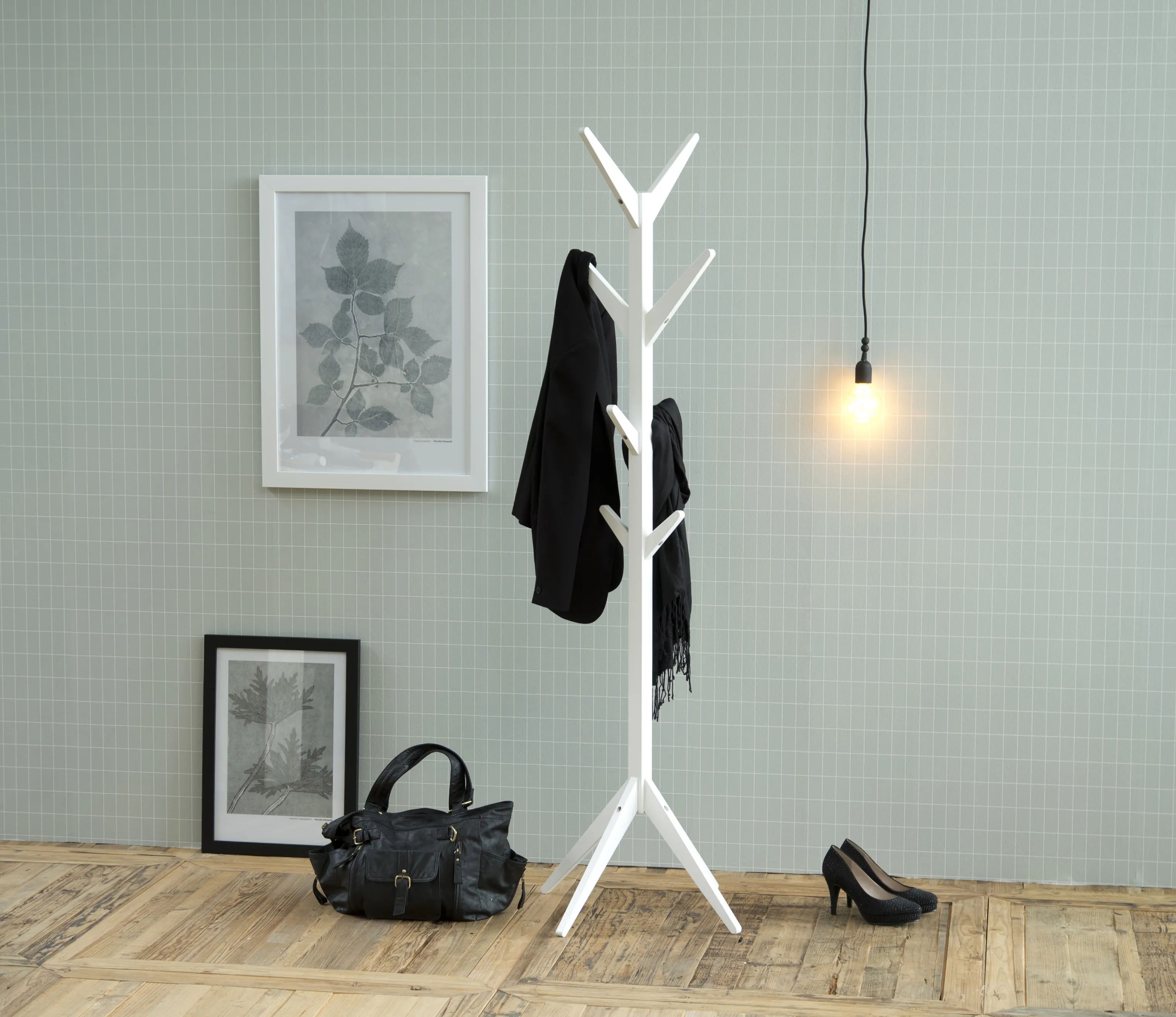 CASA Living Tøjstativer Ascot Stumtjener i Hvid, 2