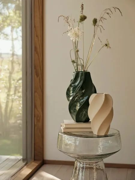 Broste Copenhagen Vaser Odette Vase i Grøn, 32 cm, 3
