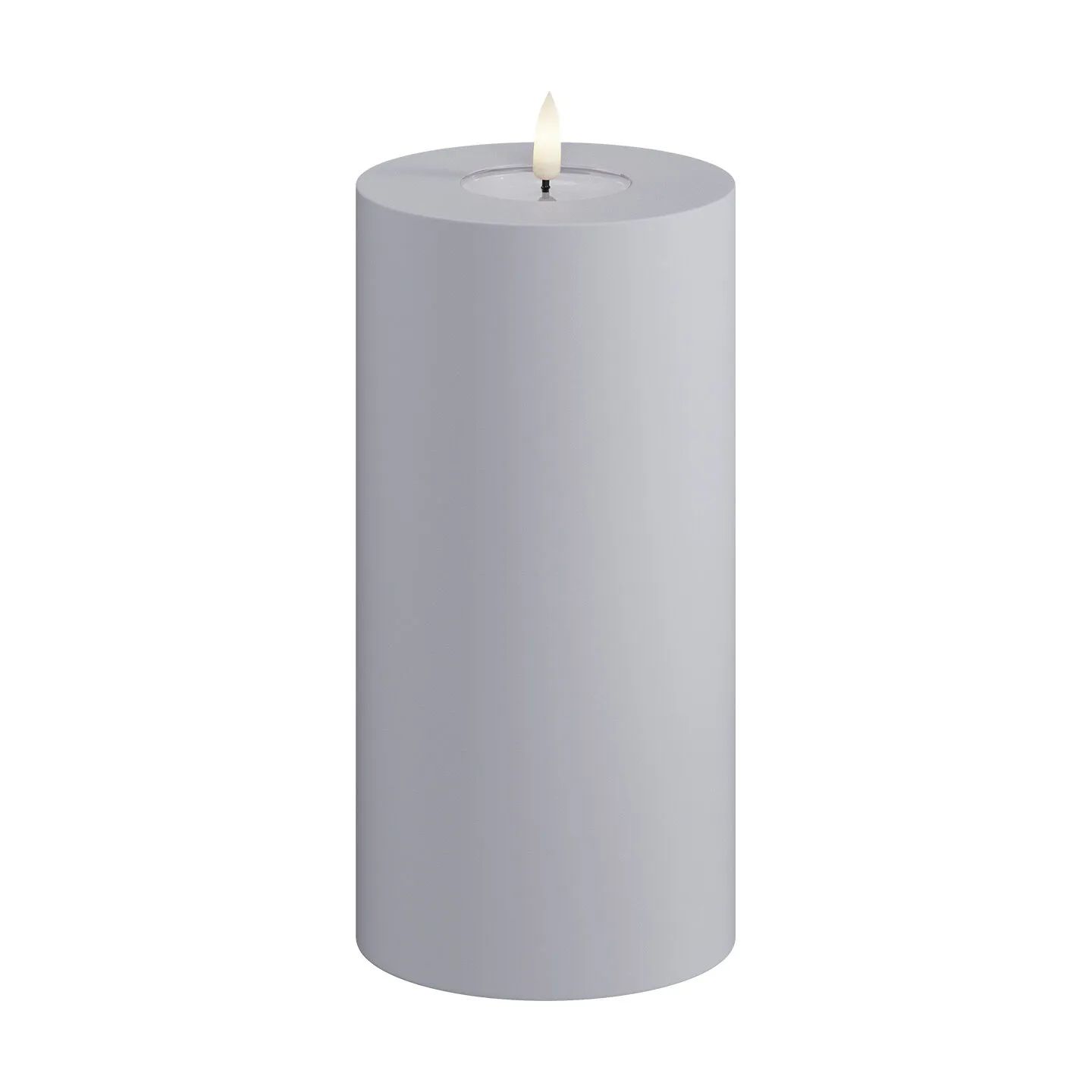 Deluxe Homeart LED-lys Real Flame LED Udendørs Bloklys i Støvet Blå, 20 cm, 1