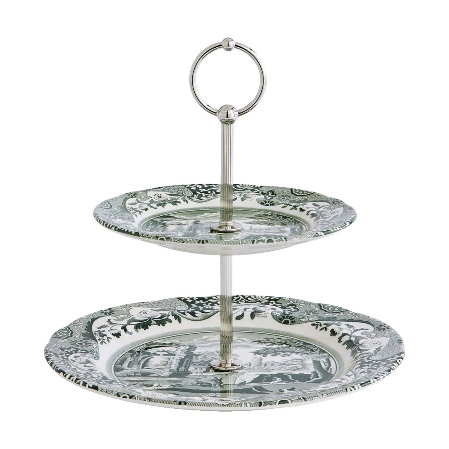 Spode Etagere Heritage Green Italian Étagère i Grøn/hvid, 1