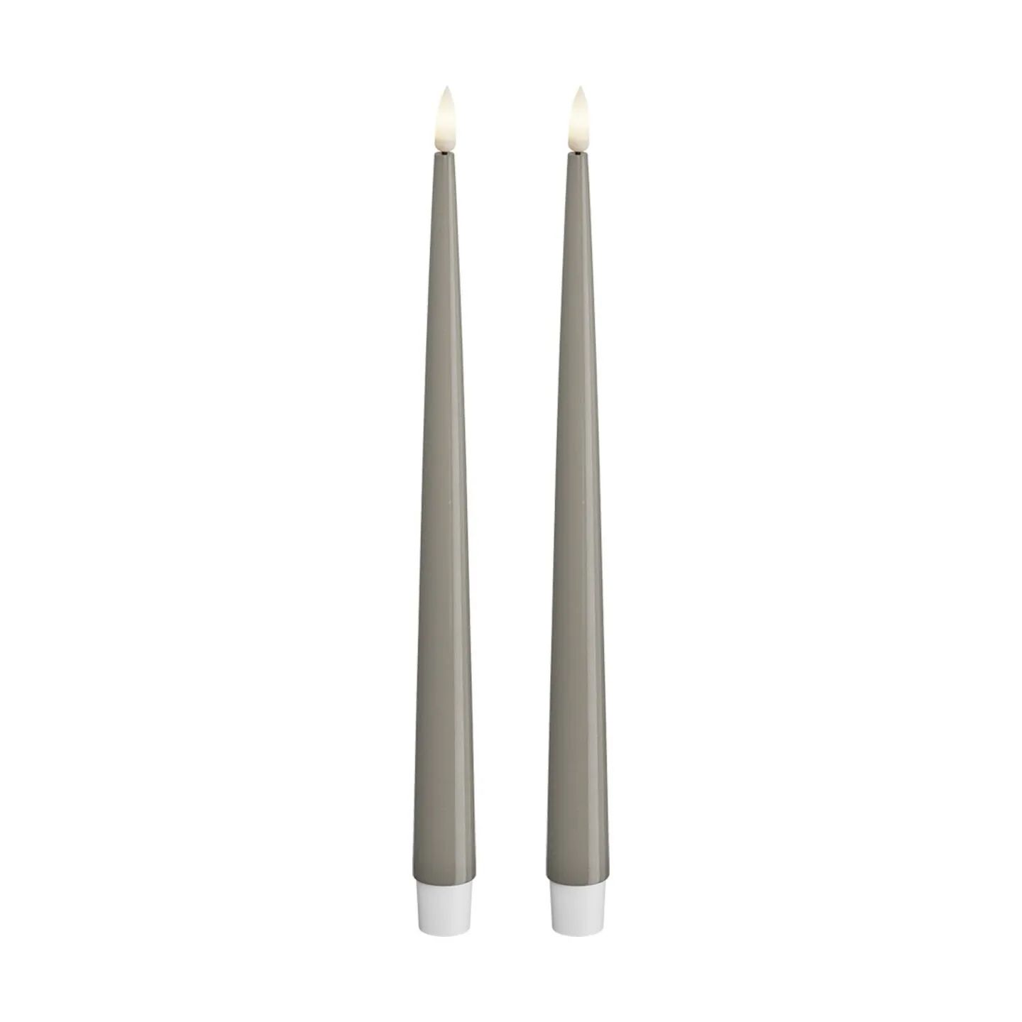 Deluxe Homeart LED-lys Real Flame LED Kertelys m. lak - 2 stk. i Sand , 28 cm, 1