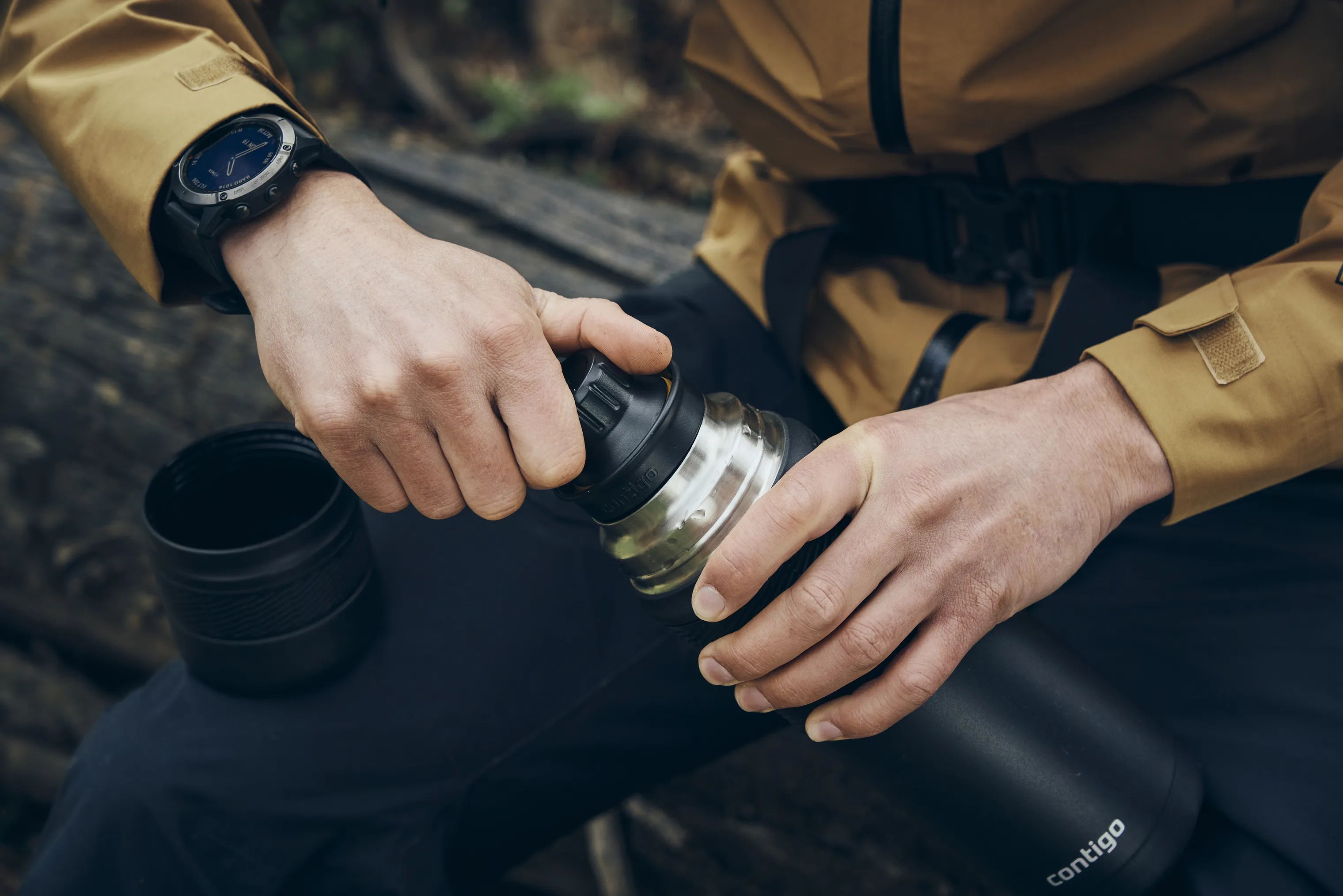 Contigo Termoflasker Thermal Termoflaske i Matte Black, 740 ml, 3