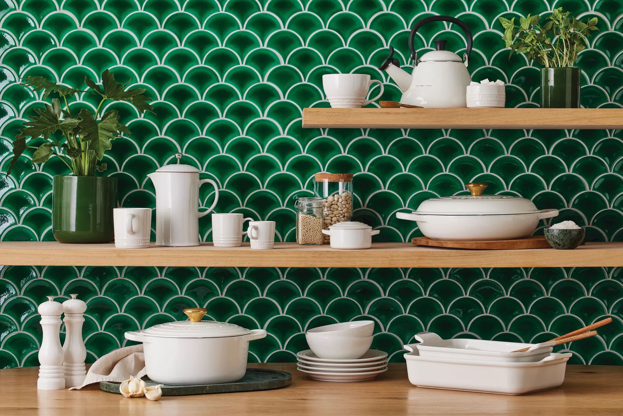 Le Creuset Krus og kopper med hank Krus i White, 20 cl, 4