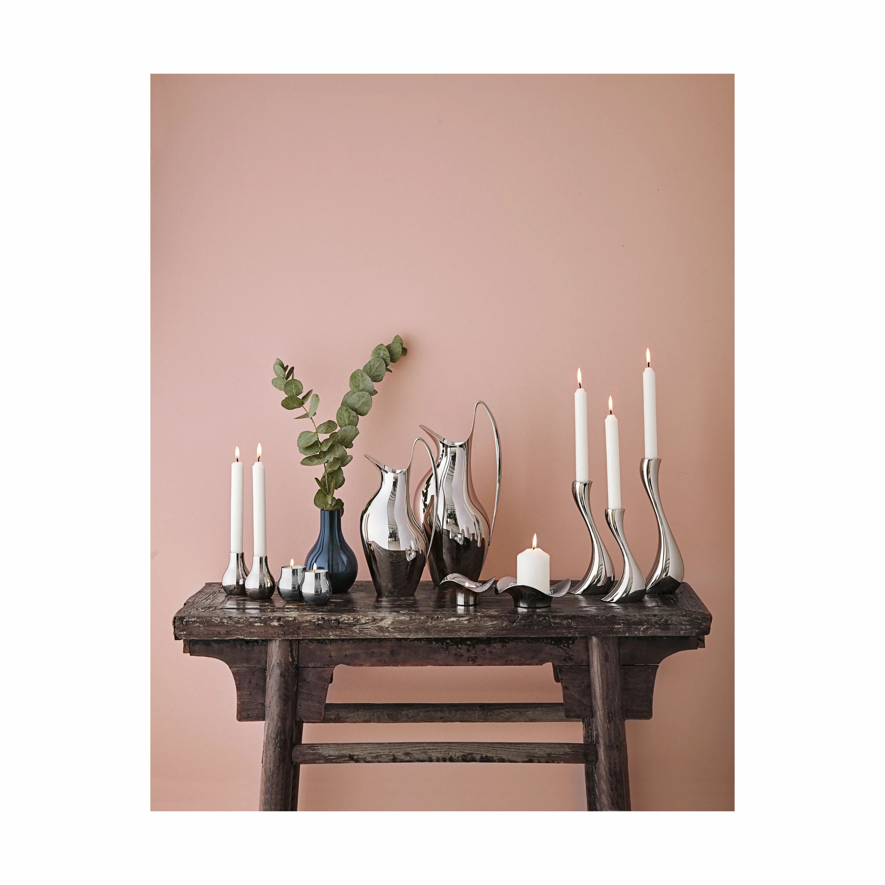 Georg Jensen Fyrfadsstage Cobra Fyrfadsstage - 2 stk. i Blank/Stål, 4,9 cm, 4