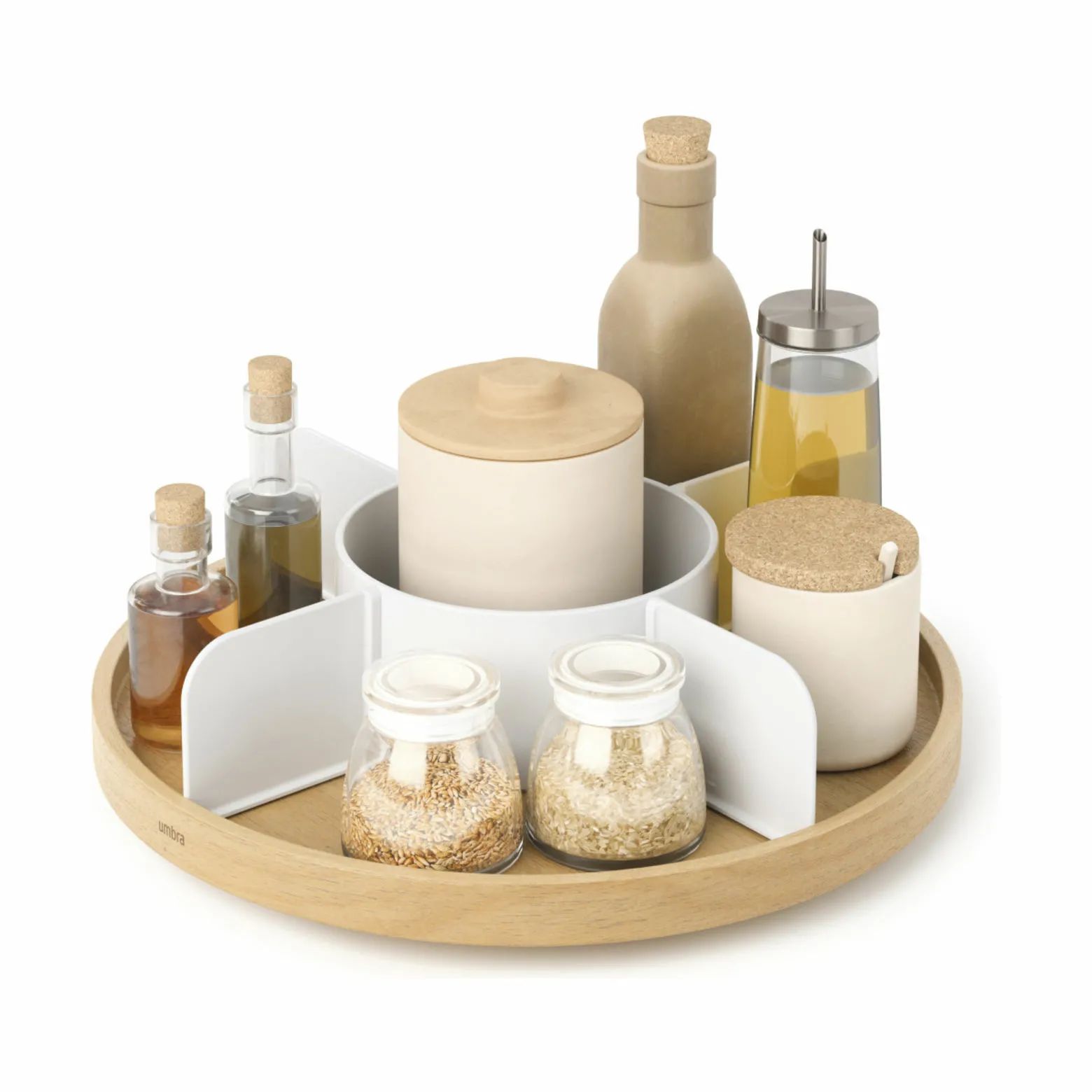 Umbra Bakker Bellwood Lazy Opbevaringsbakke i Hvid, 4
