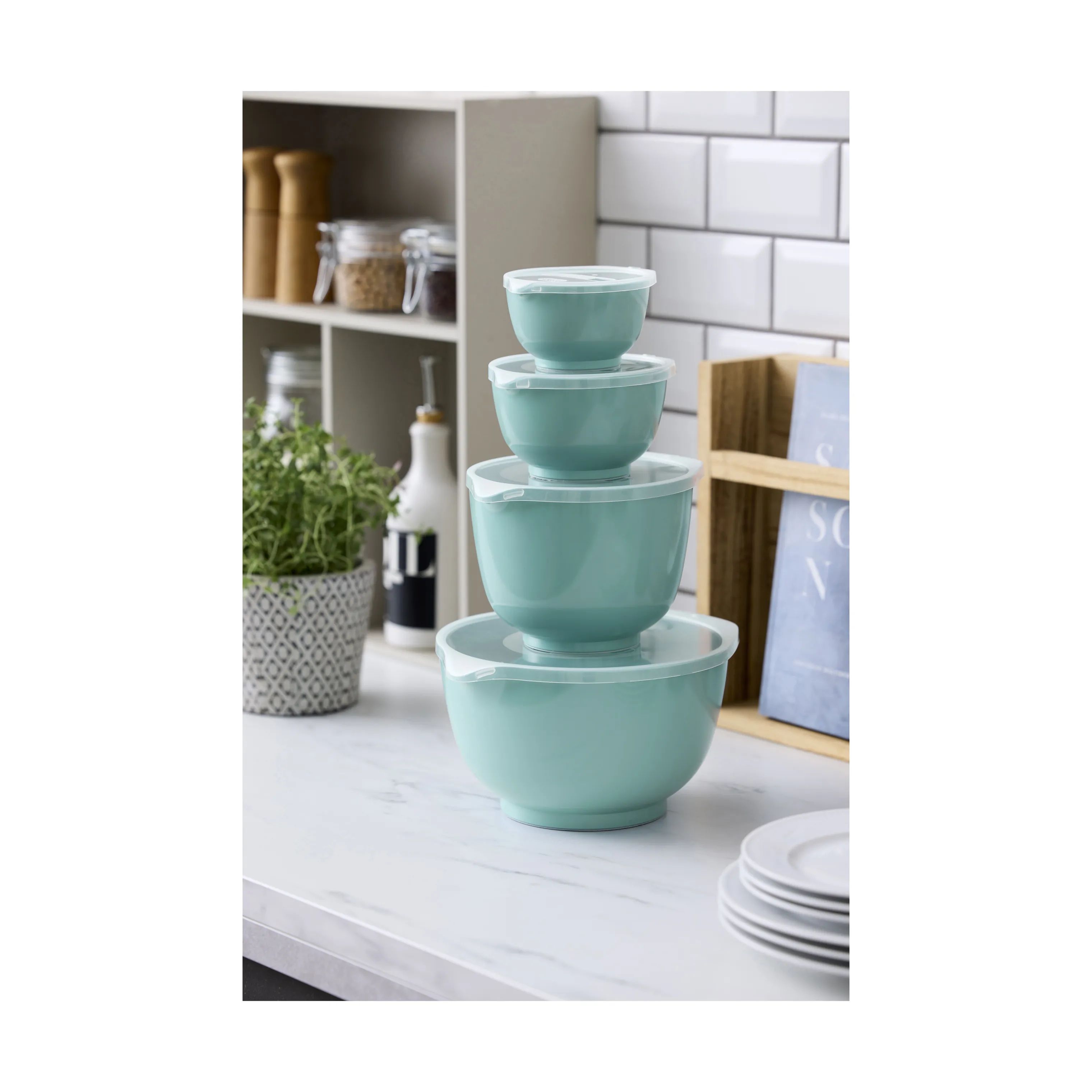 Rosti Røreskålsæt Margrethe Røreskålsæt - 8 dele i Nordic Green, 2