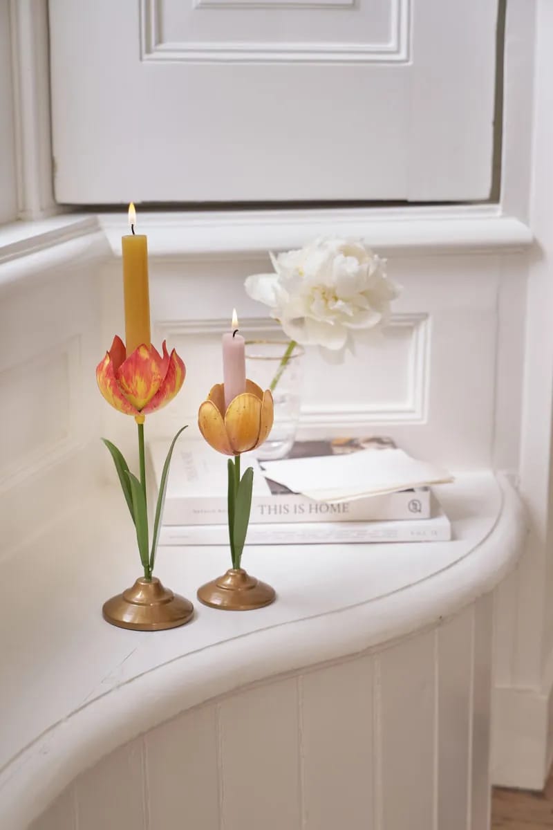 PIP Studio Kronelysestage Home Assessories Lysestage - 2 stk. i Gul, 2