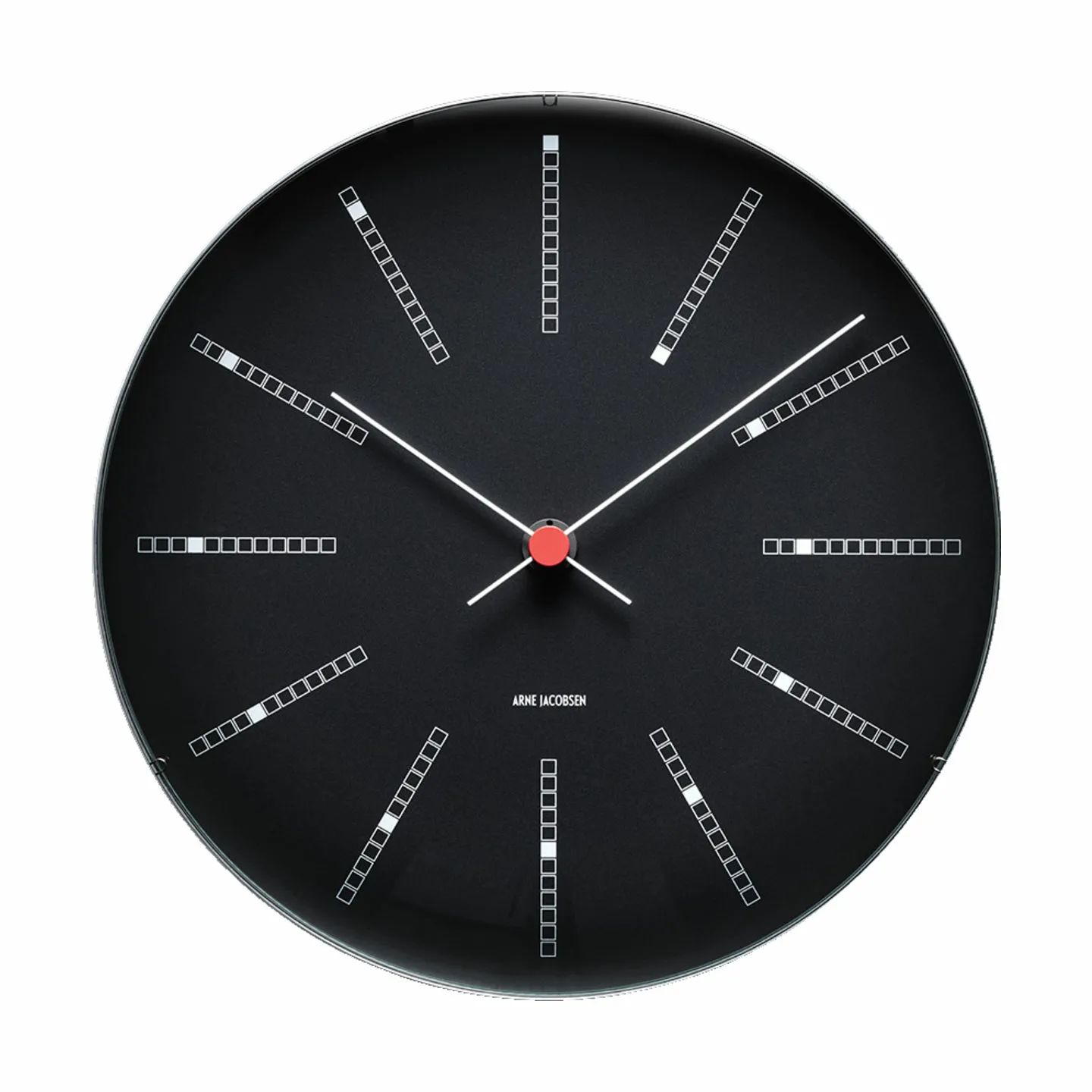 Arne Jacobsen Vægure Bankers Vægur i Sort, 29 cm, 1