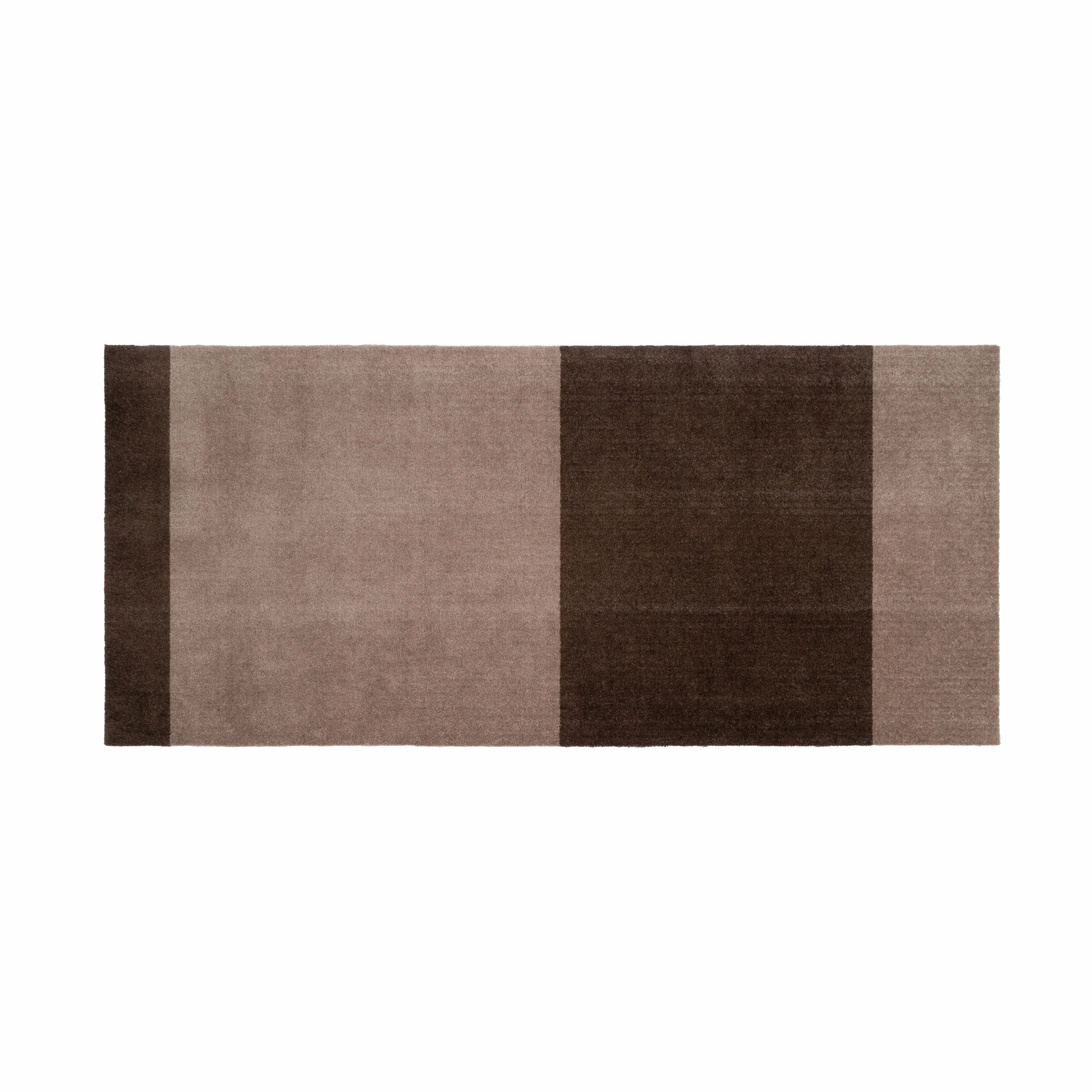 Tica Copenhagen Gulvtæpper Stripes Horisontal Gulvtæppe i Sand/brun, B90 x L200 cm, 1