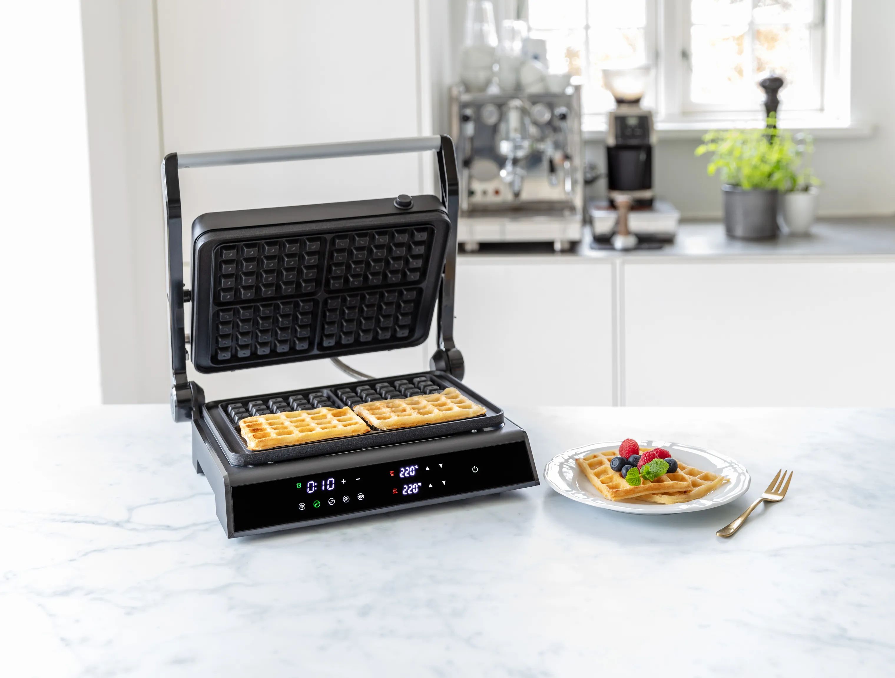 Cook & Baker Bordgrill Vaffelplader i sort, 2