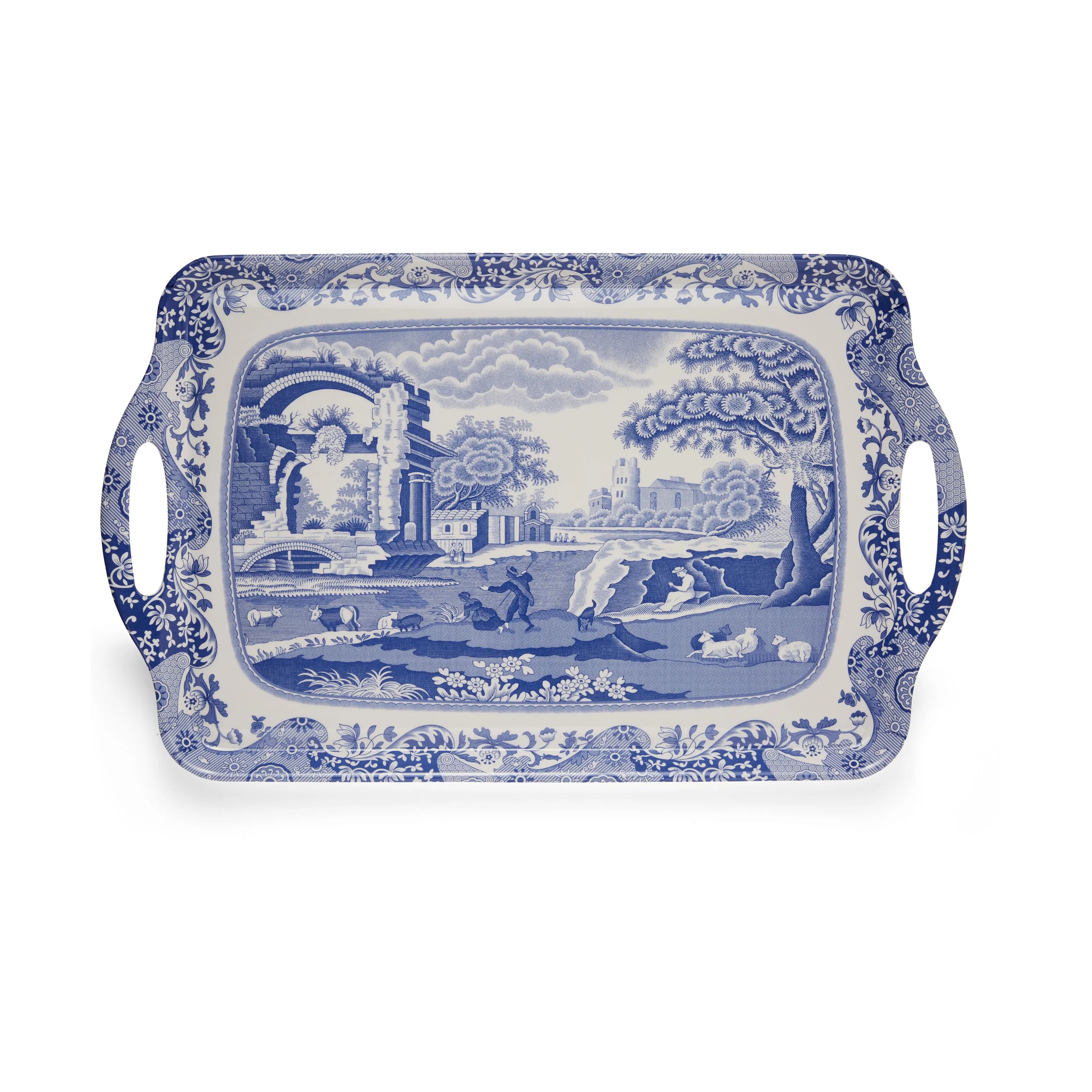 Pimpernel Bakker Blue Italian Serveringsbakke i Blå/Hvid, 1