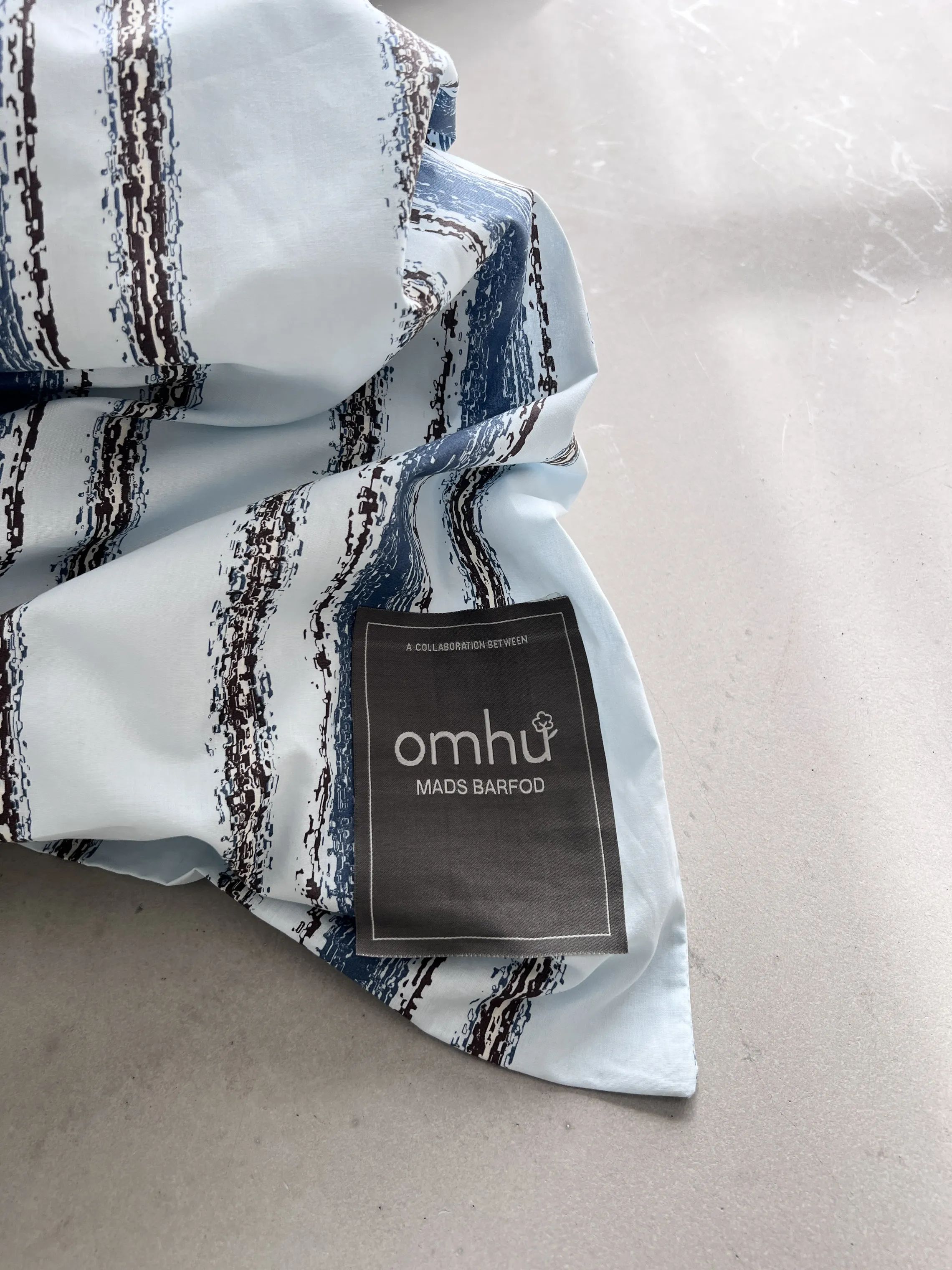 omhu x Mads Barfod Sengetøj Steamline Streamline Sengetøj i Aqua, B140 x L200 cm, 6