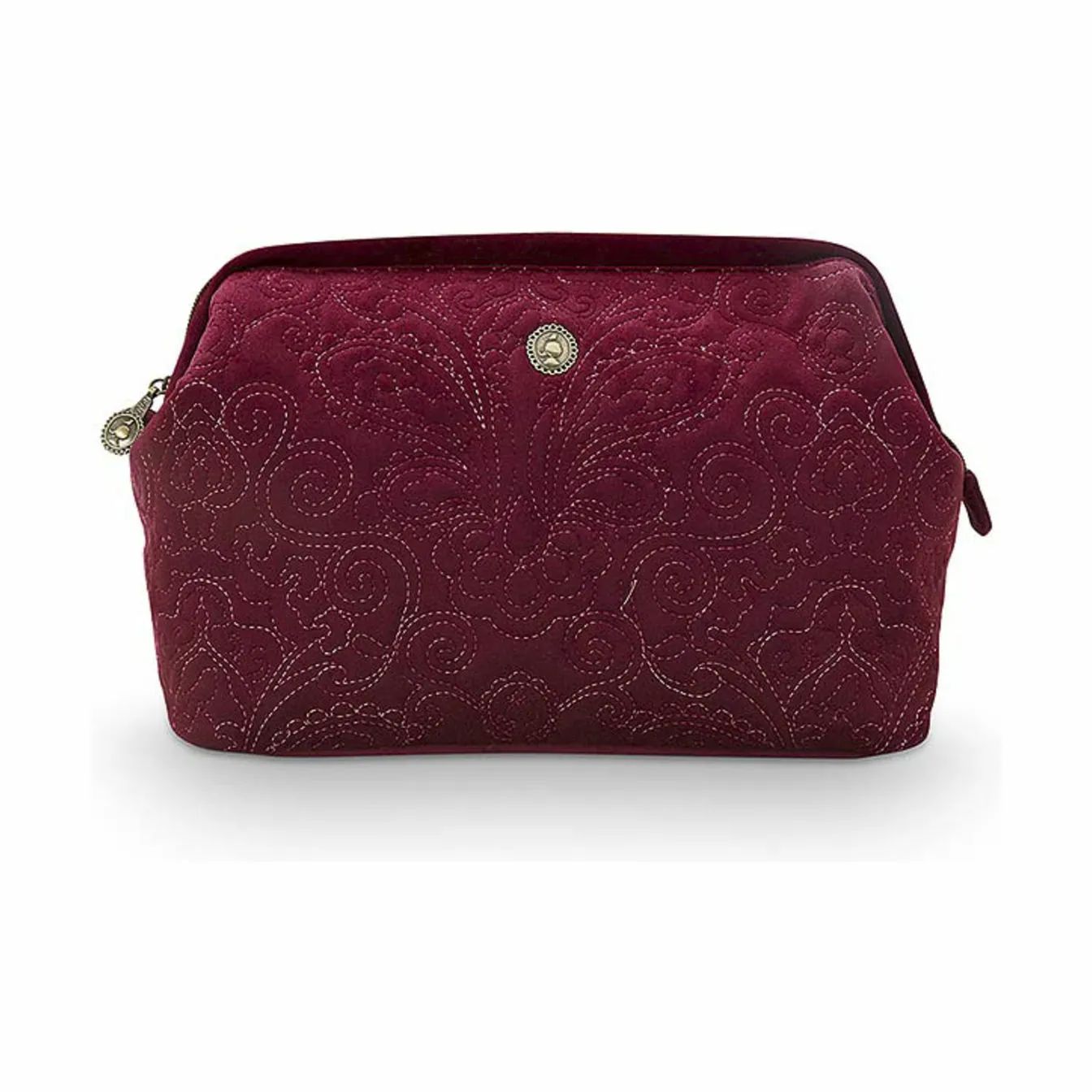 PIP Studio Toilettasker Quiltey Days Kosmetiktaske - Ekstra stor i Dark Pink, 1