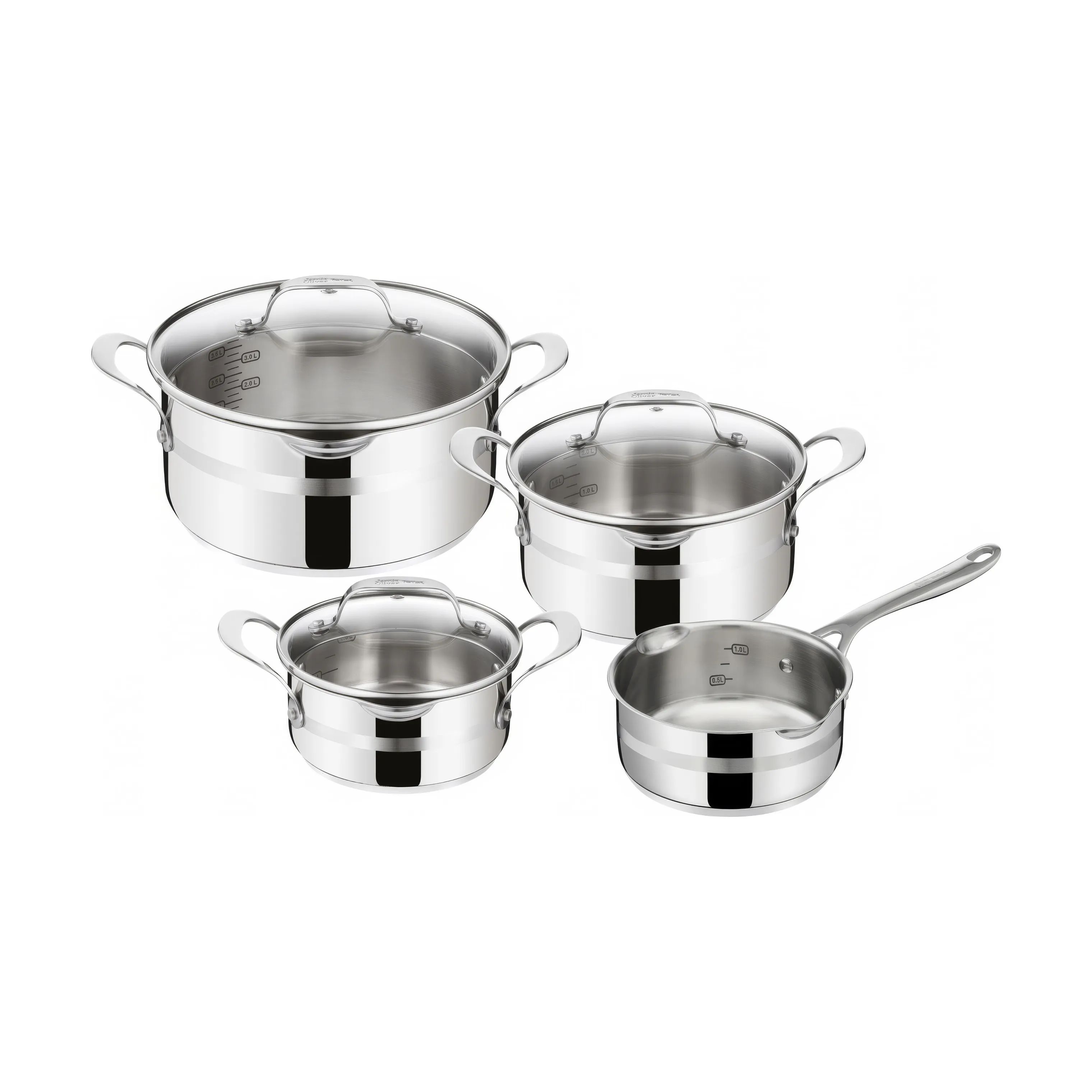 Jamie Oliver by Tefal Grydesæt Cook Smart Grydesæt - 7 dele i Sølv, 1