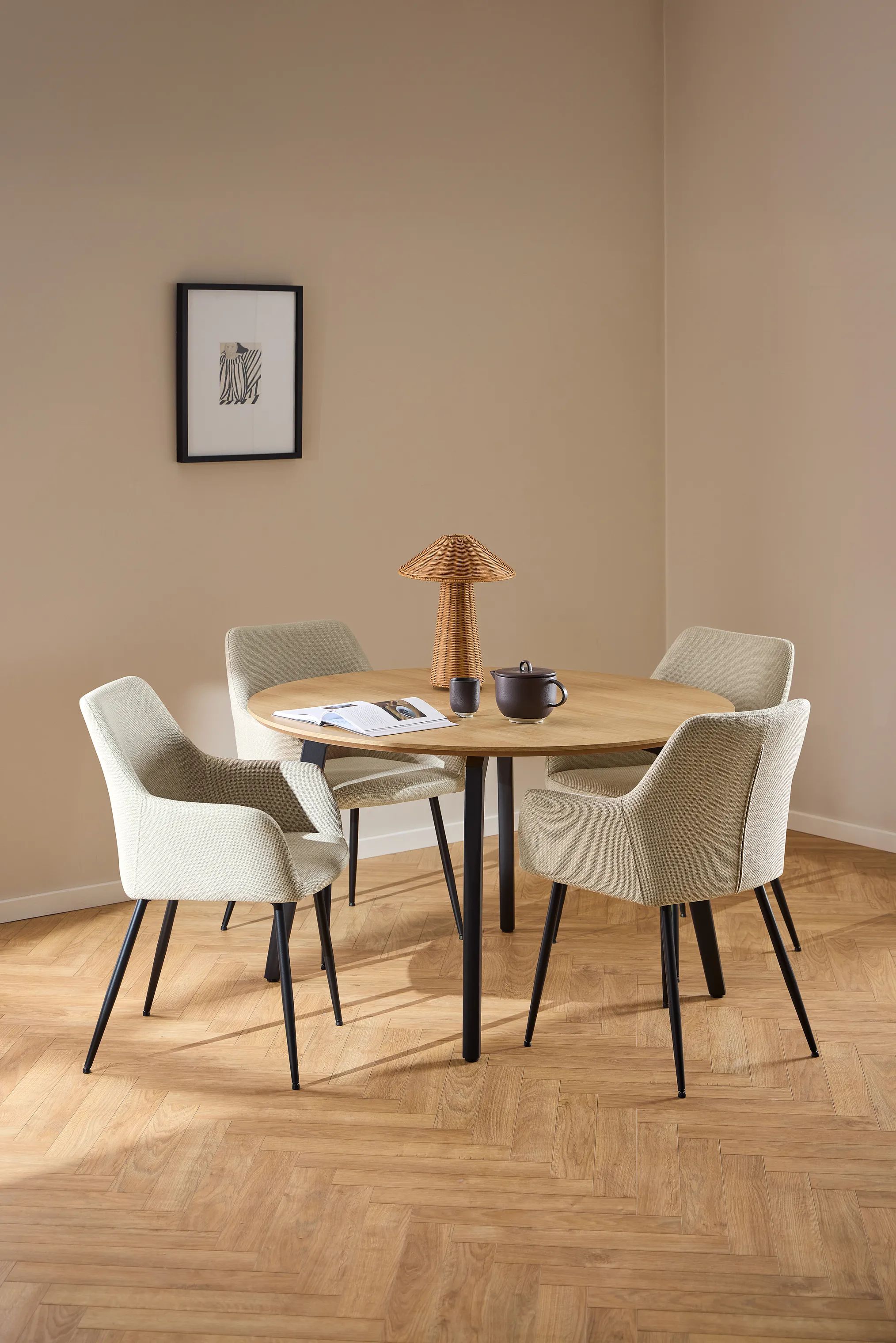 CASA Living Spiseborde Cadiz Spisebordssæt - 5 dele i Lysegrå, 1