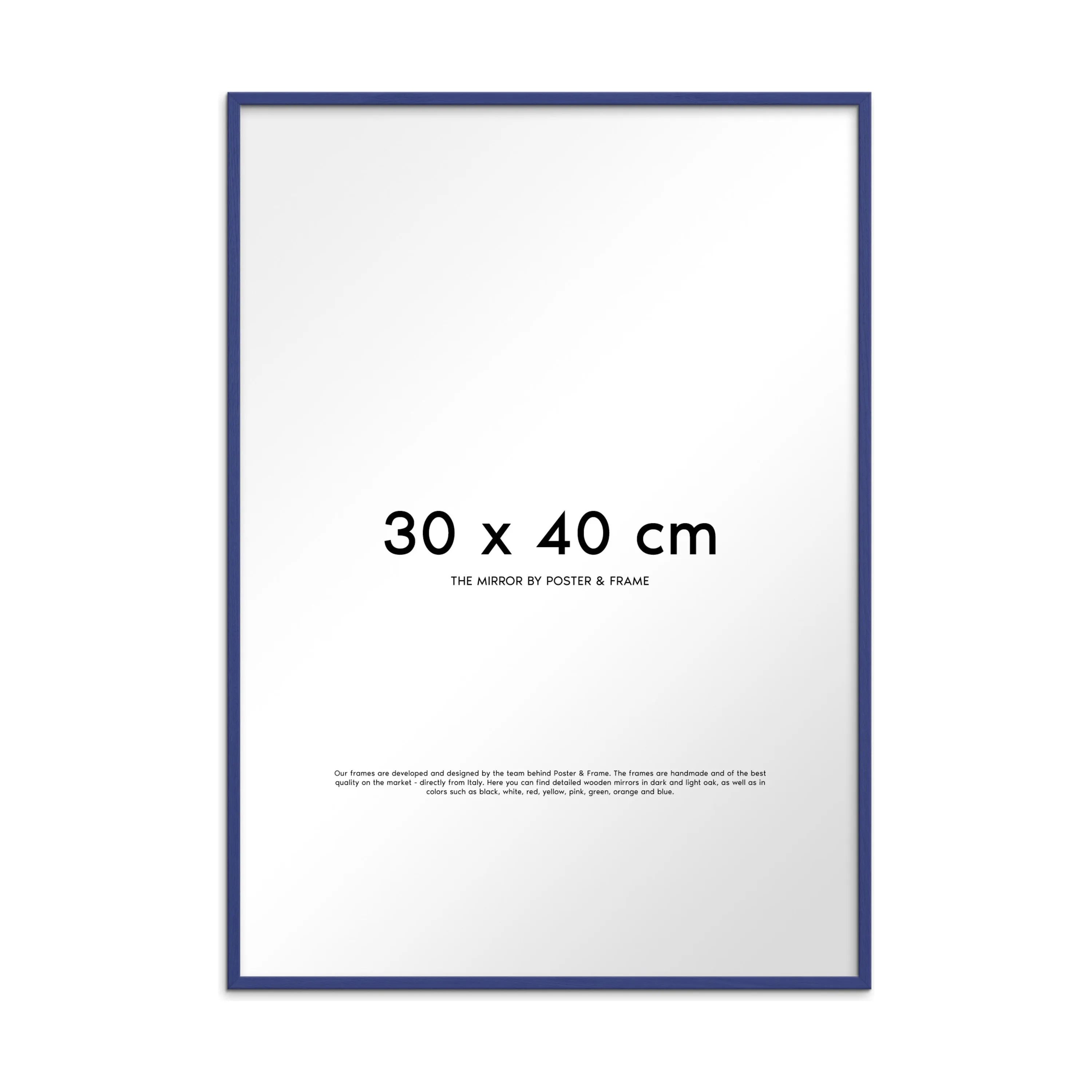 Poster&Frame Spejle Spejl i Blå, B30 x L40 cm, 1