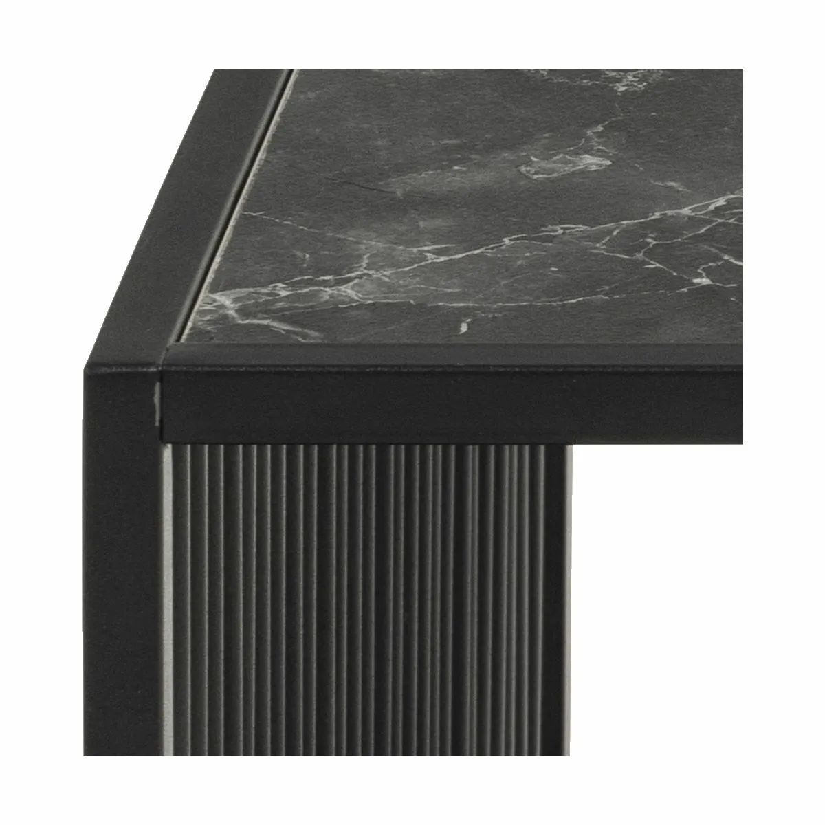 CASA Living Sofaborde Strington Sofabord i Sort marmor Izmir/mat sort, H40 x B80 x L80 cm, 1