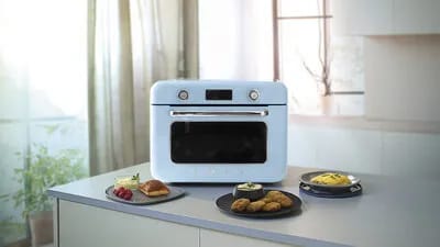 Smeg Miniovne 50's Style Kombiovn COF01PBEU i Pastel Blå, 2