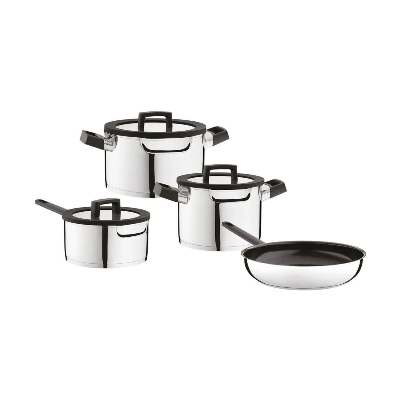 BergHOFF Stegepander Uqonic Downdraft Gryde- og pandesæt - 7 dele i Grå, 1