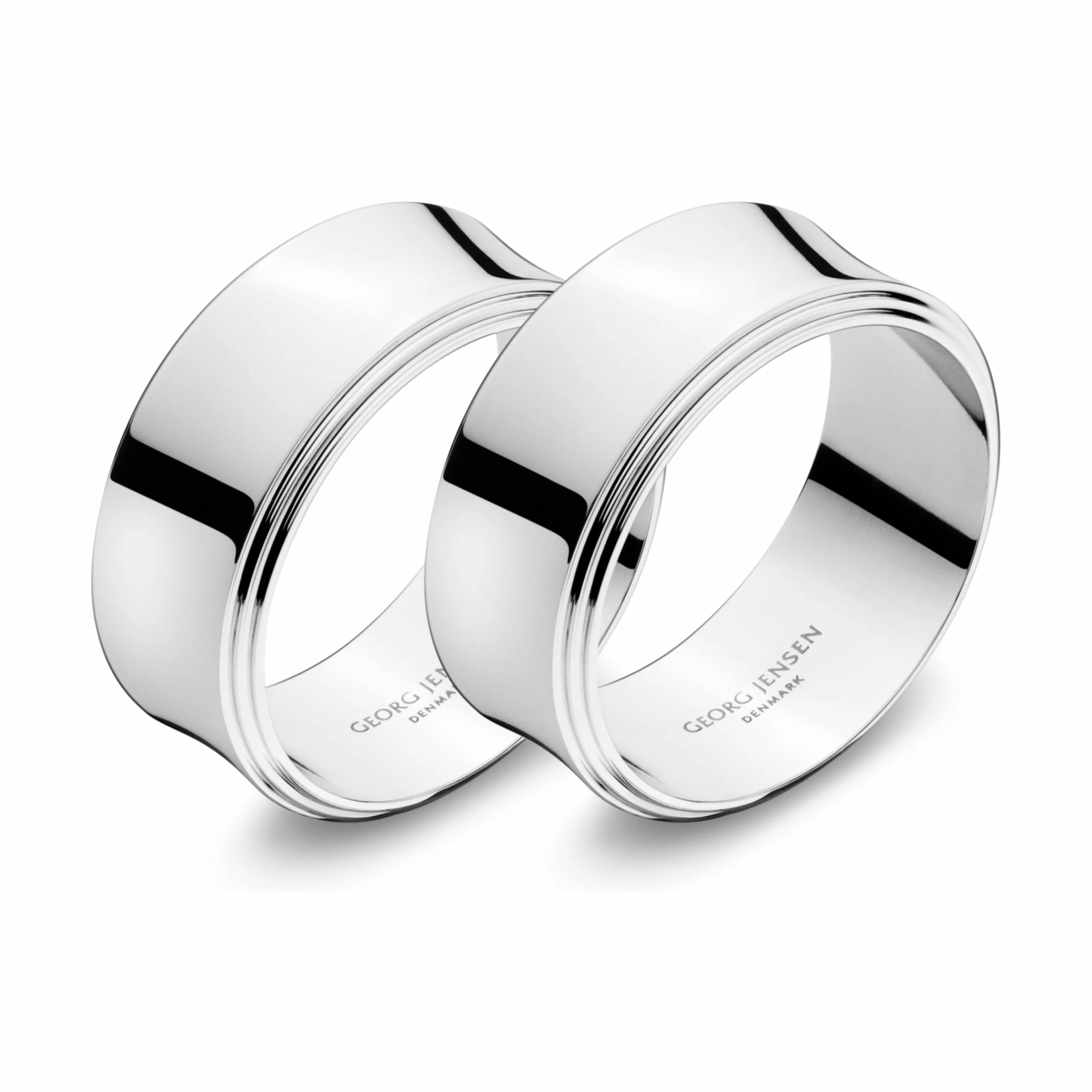 Georg Jensen Servietringe og -holdere Pyramide Servietring - 2 stk. i Stål, 1